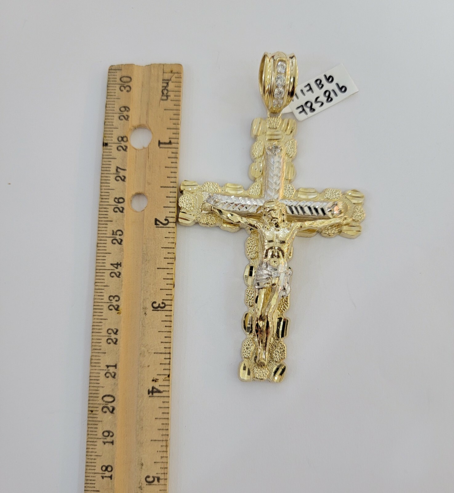 10K Real Gold Cross Crucifix Pendant Charm Men Women 4\