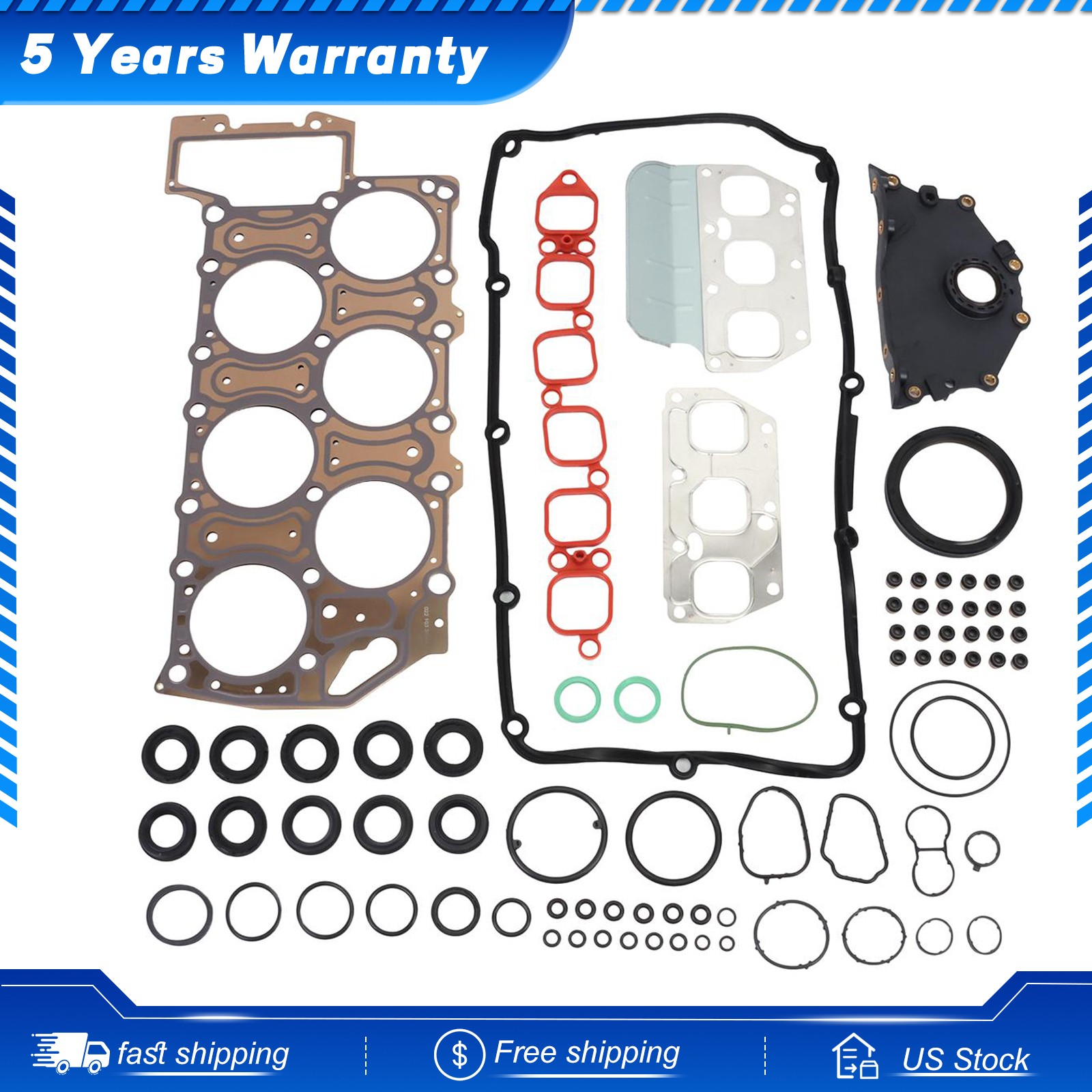 Engine Overhaul Gaskets Seals Kit For VW Touareg Audi A3 TT Porsche 3.2 VR6 BUB