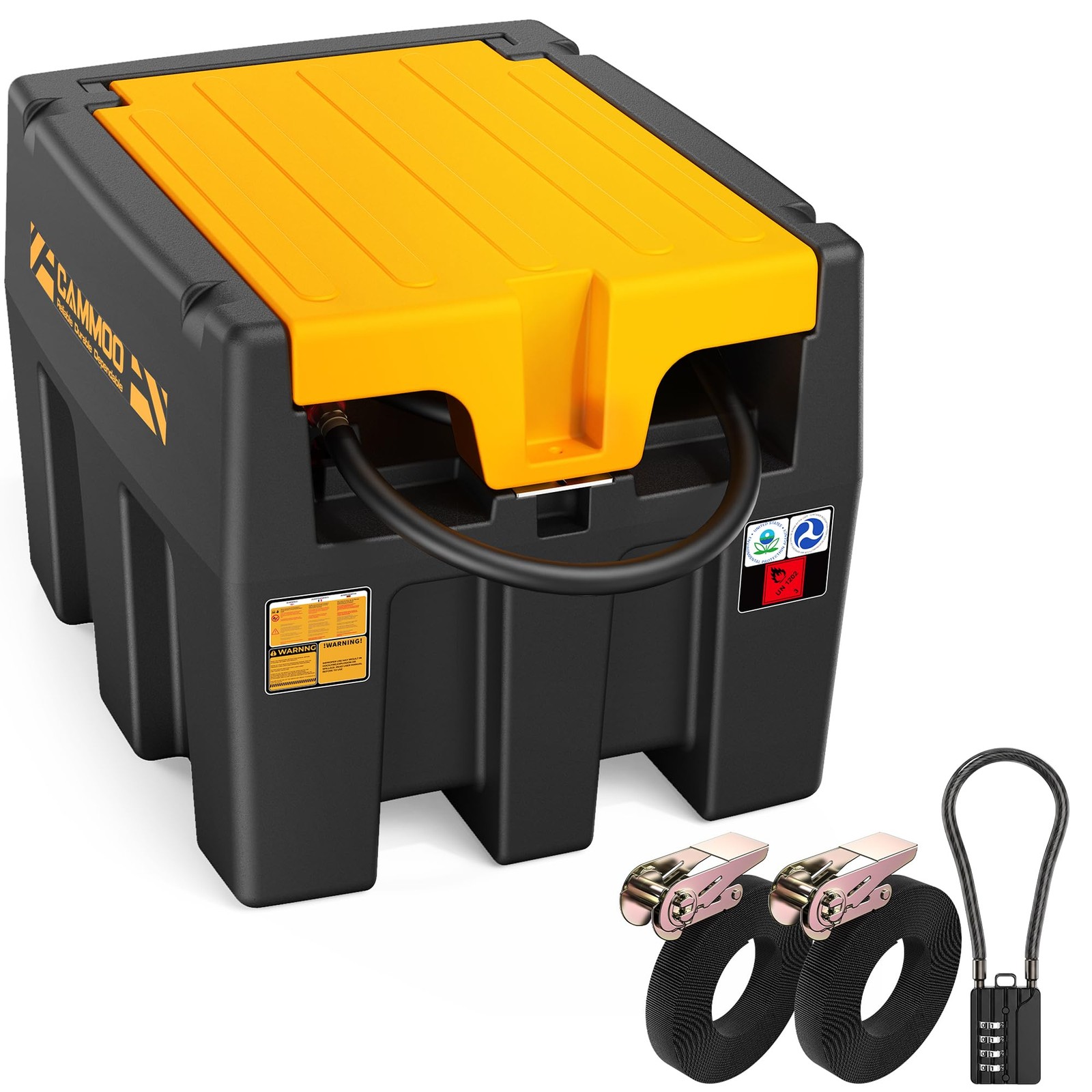 52 Gallon Portable Gasoline Fuel Transfer Tank 12V DC Pump 10.6 GPM Leakproof 52 Gallon Portable Gasoline Fuel Transfer Tank 12V DC Pump 10.6 GPM Leakproof