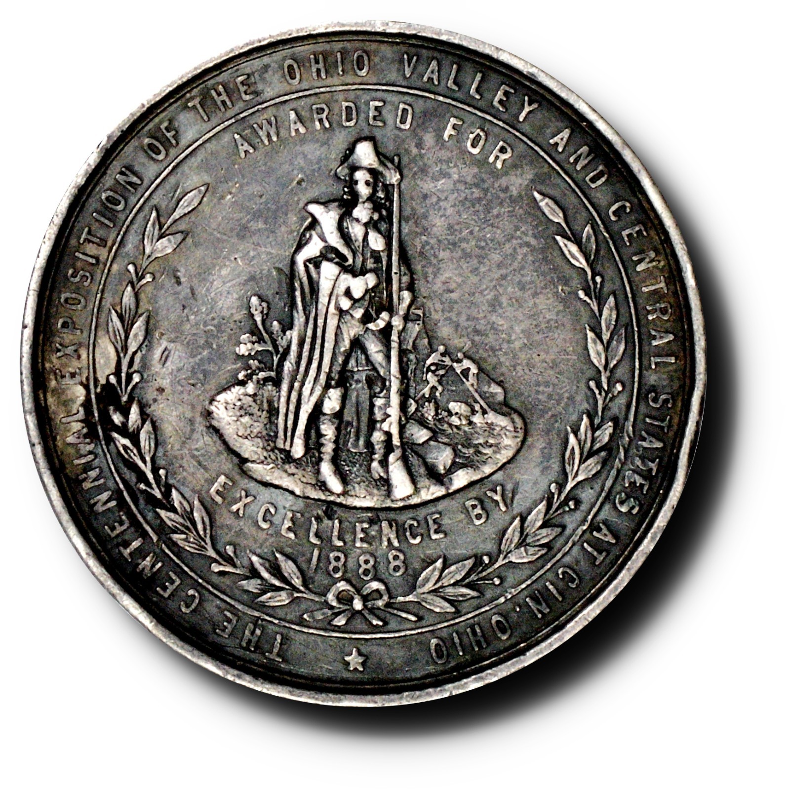1888 Ohio Valley Centennial Exhibition Medal Awarded for Excellence Hark OH-95