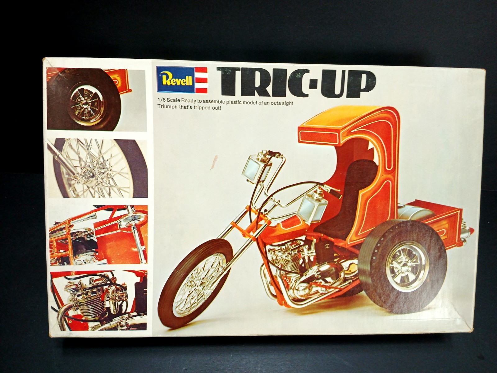REVELL 1970 TRIC-UP 1/8 TRIUMPH TRIKE Parts Not Complete (?) - Started REVELL 1970 TRIC-UP 1/8 TRIUMPH TRIKE Parts Not Complete (?) - Started