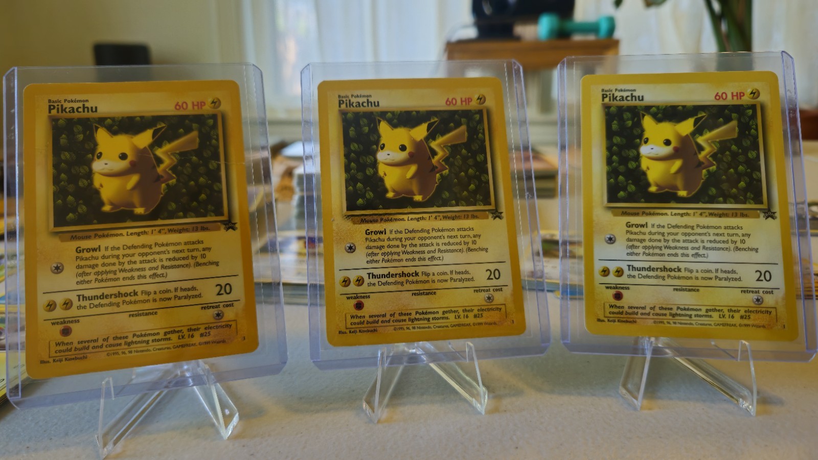 1999 Pokémon Pikachu #1/53 - Wizards Black Star PromoPikachu Promo Lot - 3 Cards