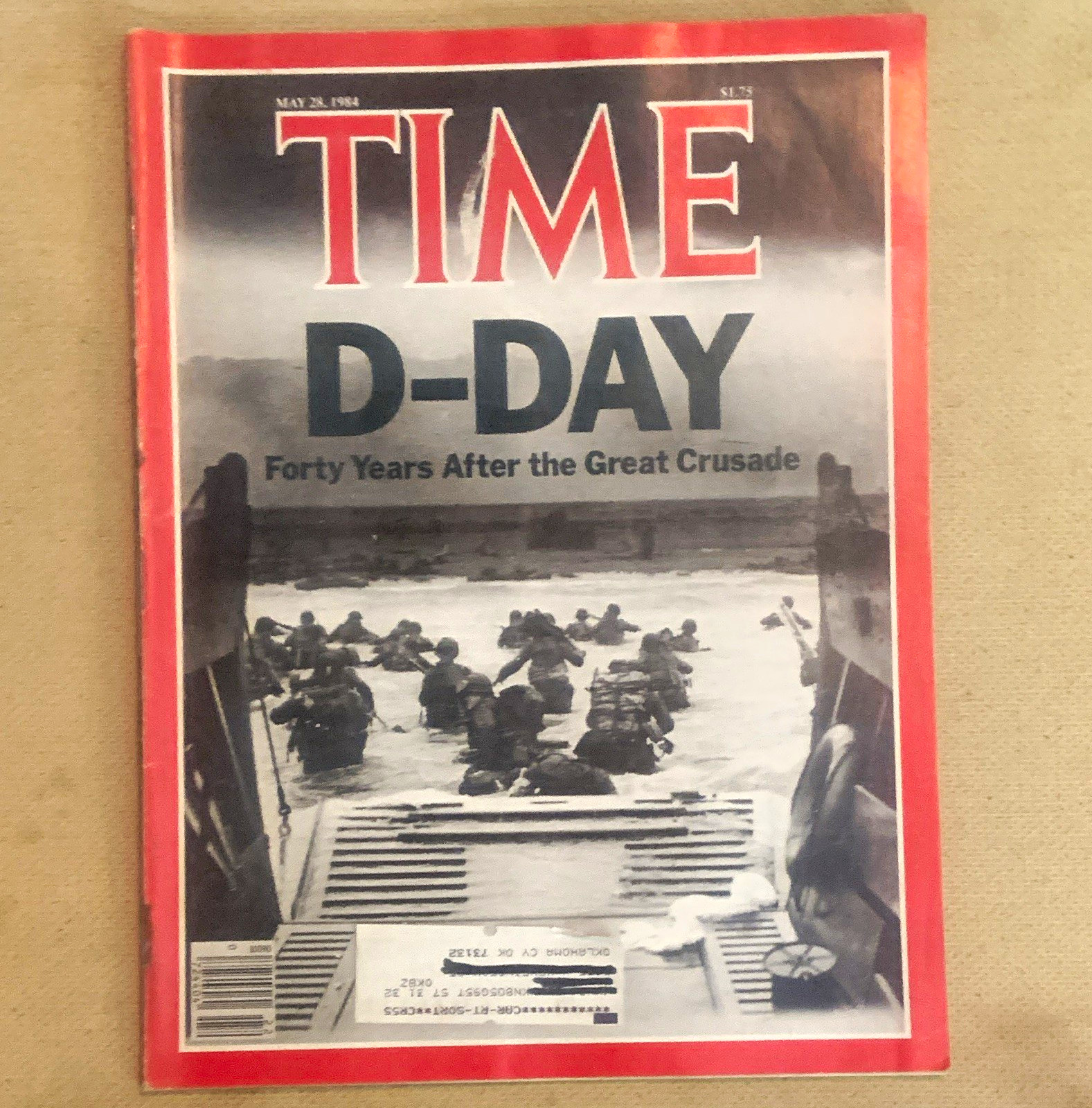 Time Magazine May 28, 1984 D-Day Cover, Forty Years After WWII Time Magazine May 28, 1984 D-Day Cover, Forty Years After WWII