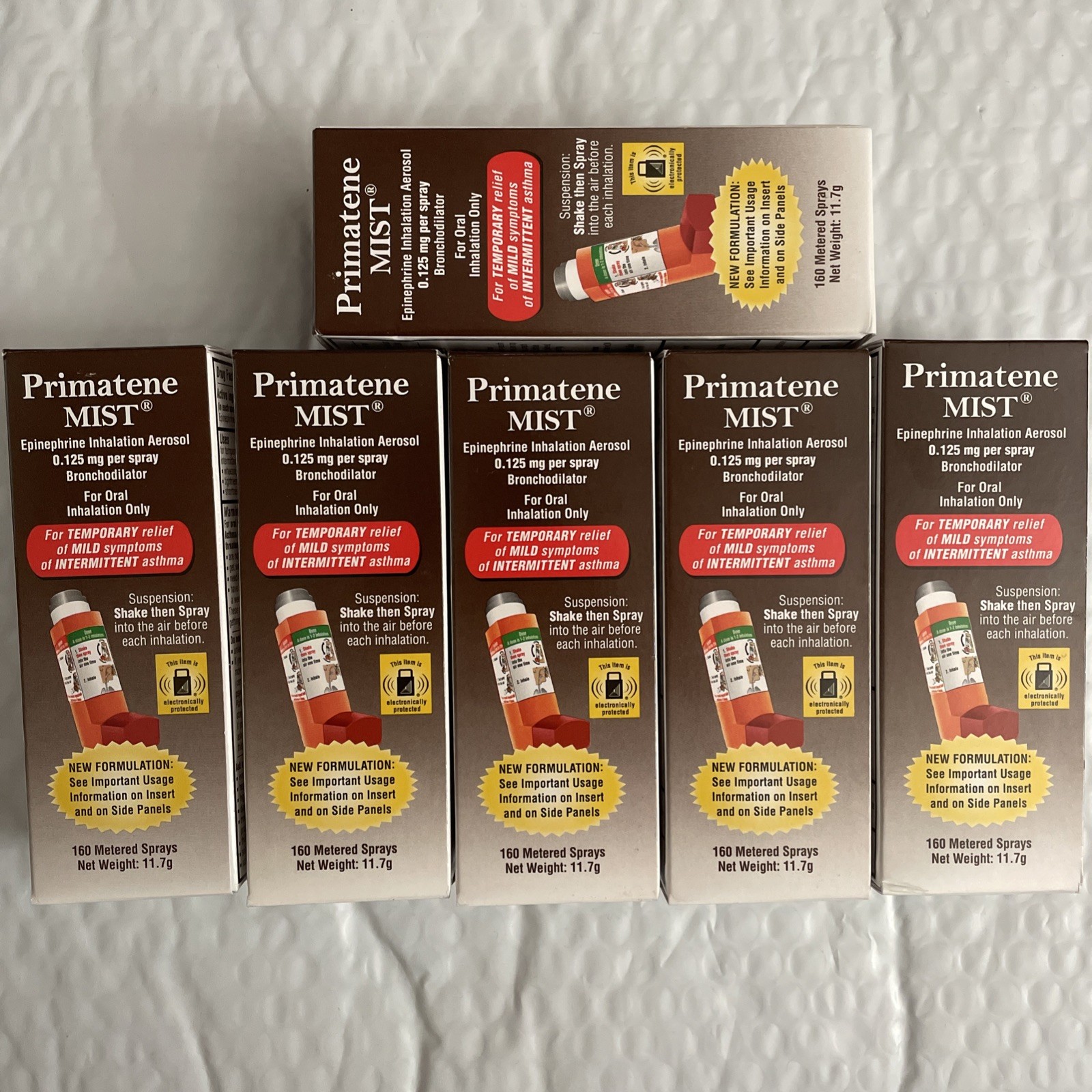6 Lot Primatene Mist Epinephrine Inhalation Aerosol. Exp: 9/2027. New
