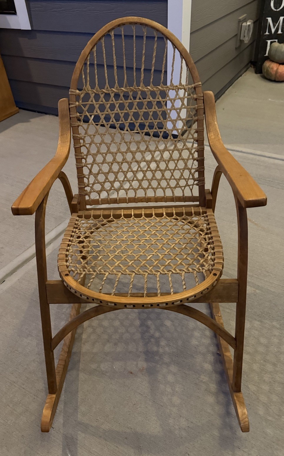 RARE Vintage Vermont Tubbs Wood & Rawhide 