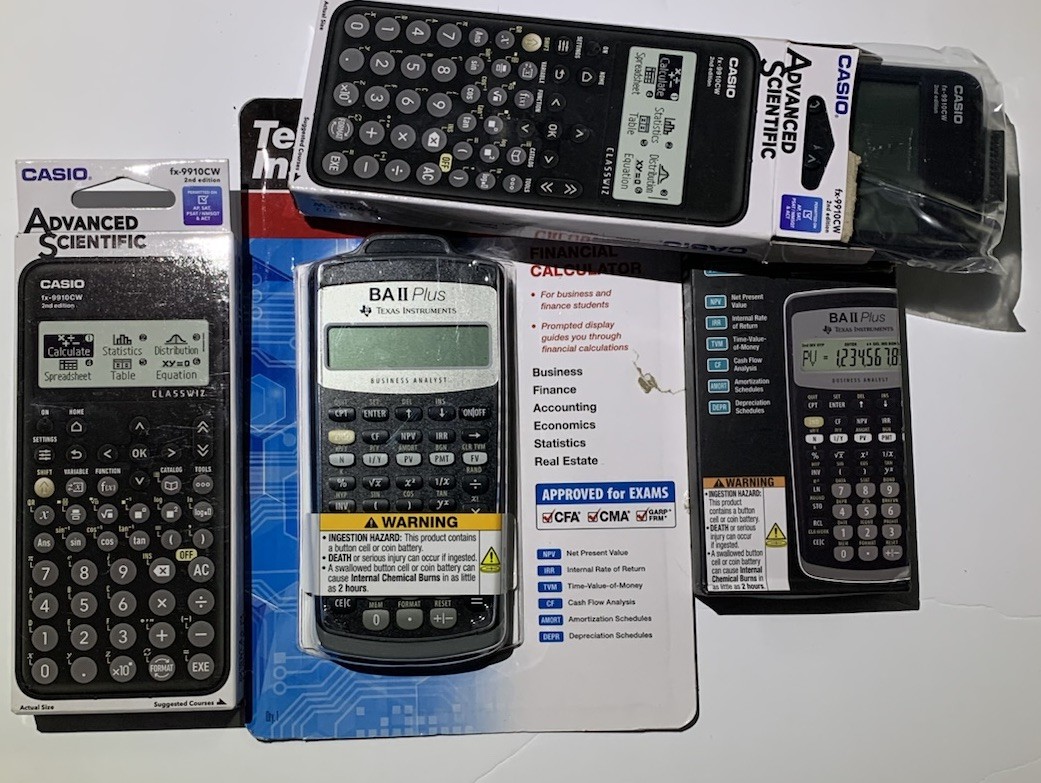 Casio & Texas Instrument Calculators Lot / All New & Unused | Business & Class Casio & Texas Instrument Calculators Lot / All New & Unused | Business & Class