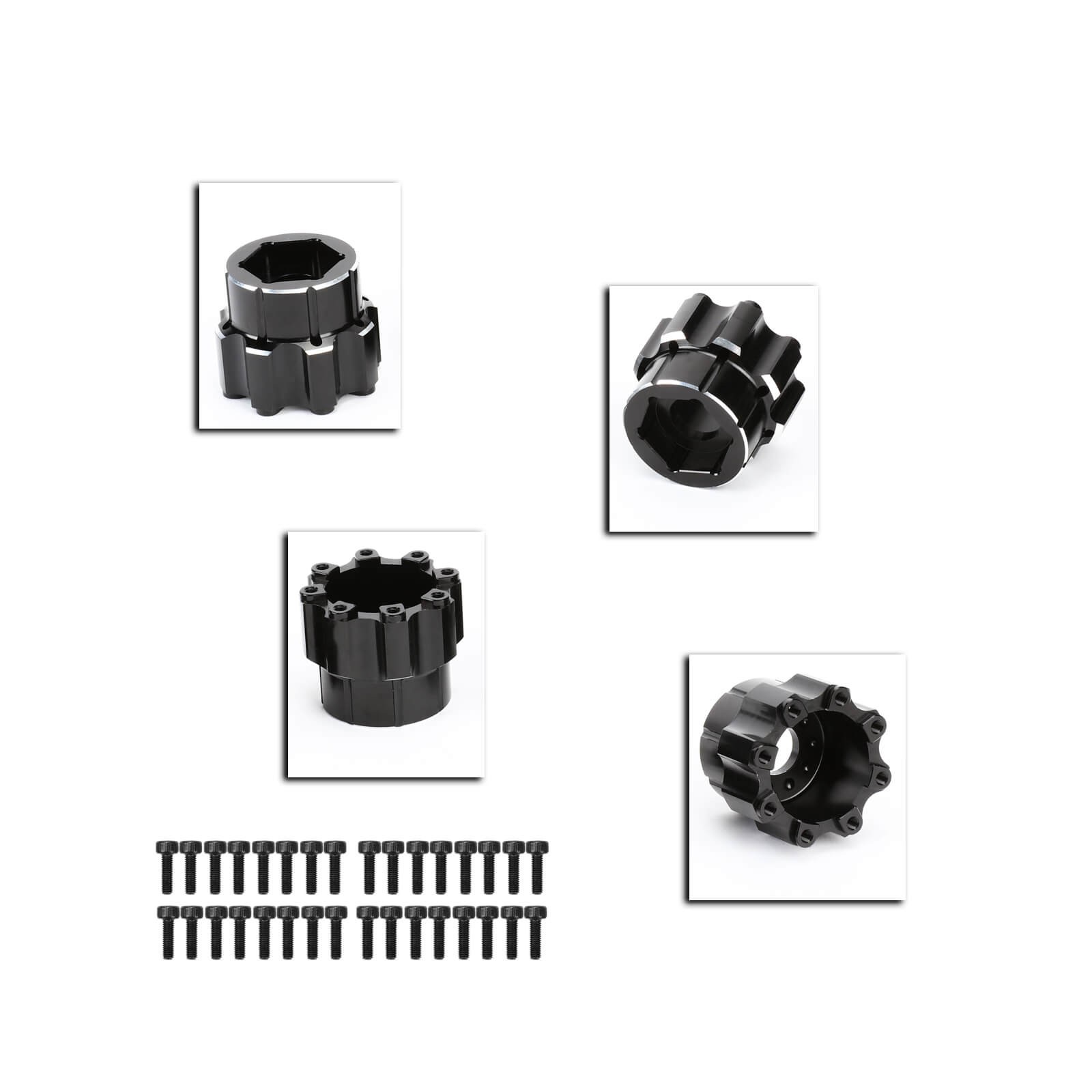 RCAWD Wheel Hex Adapters 1/8 8x32 to 20mm PRO635700 for Proline Wheels
