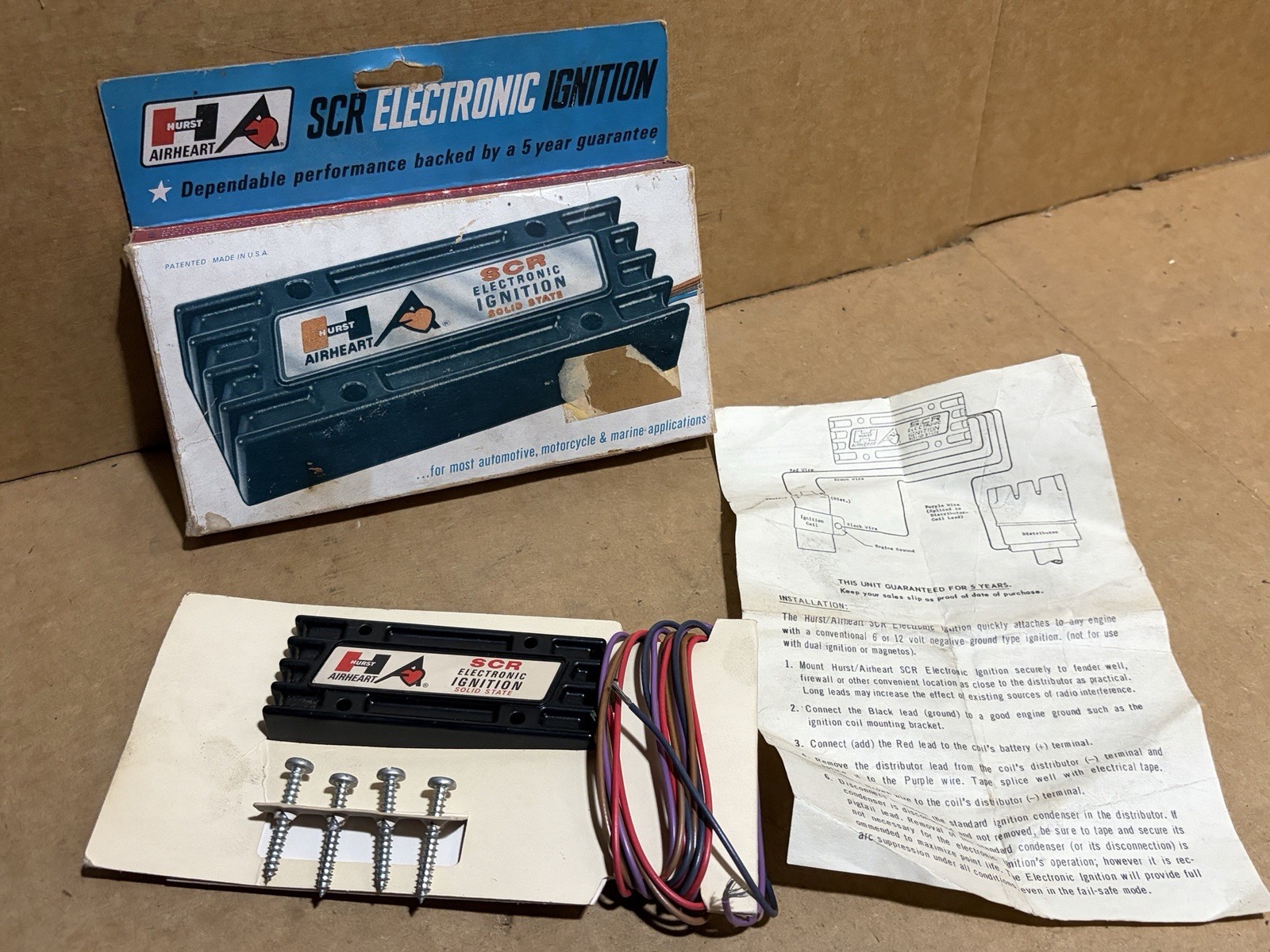 Hurst Airheart 41-12127 Single Coil SCR Electronic Ignition 6V or 12V Neg Ground