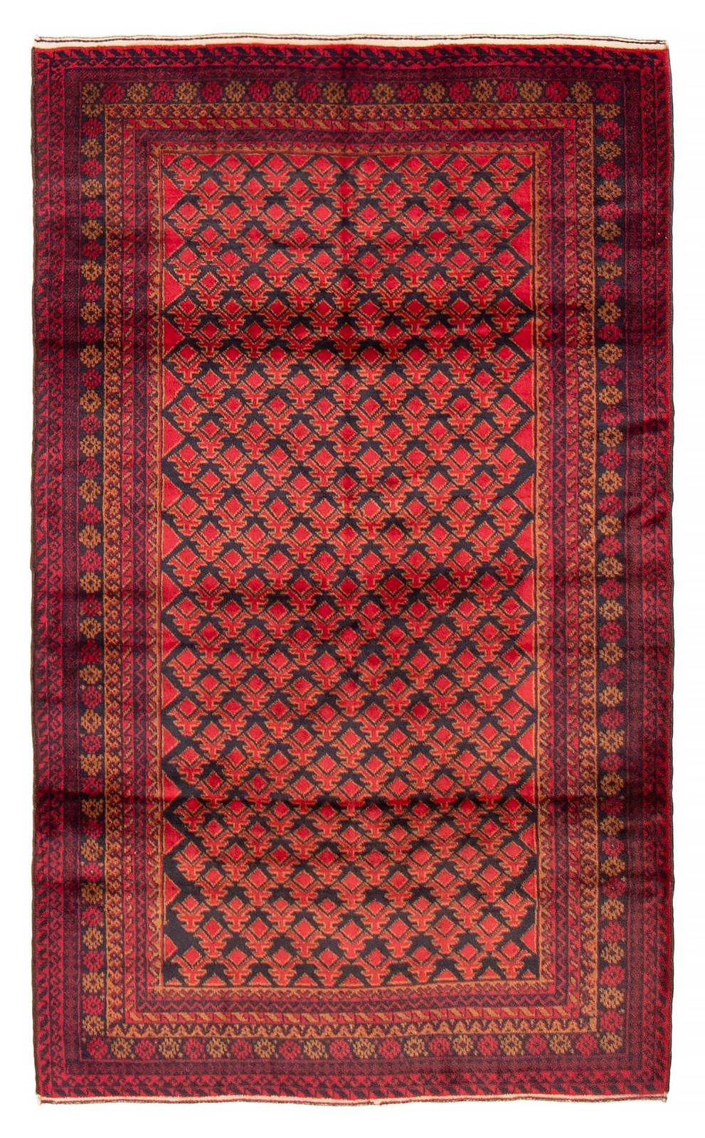 Vintage Traditional Hand-Knotted Area Rug 3'7