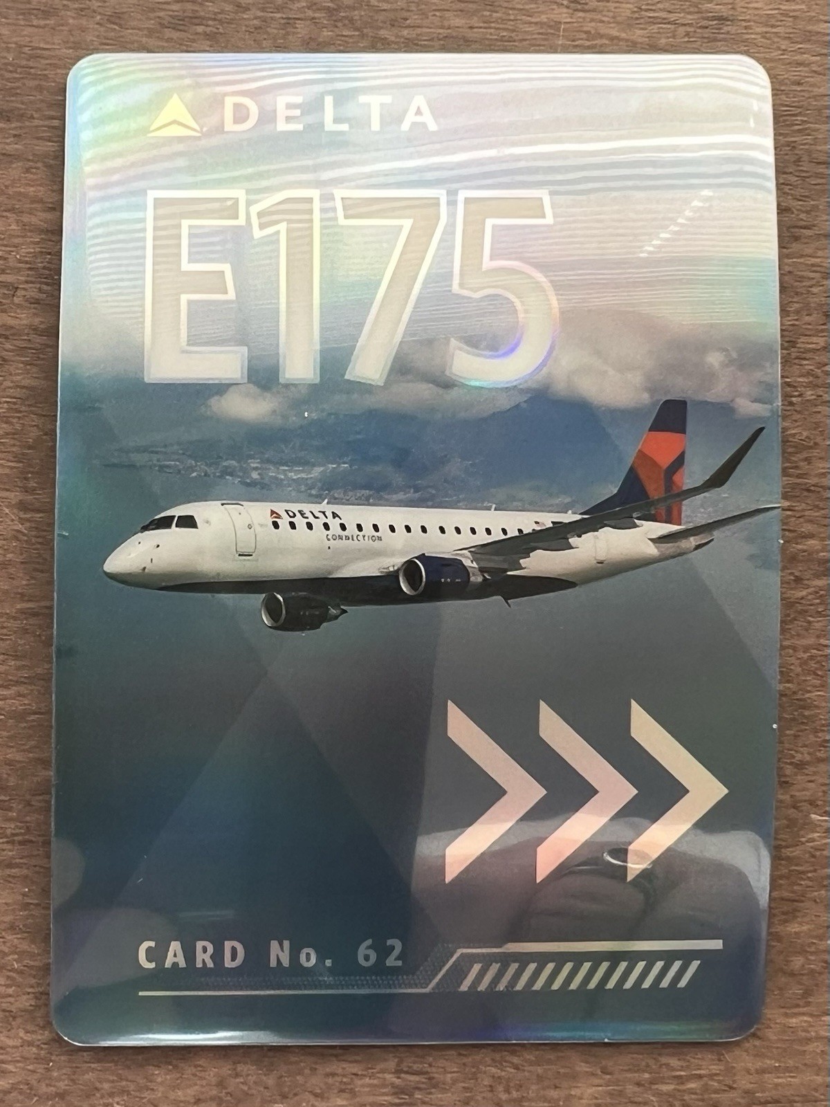 Delta Trading Card # 62 – Rare Collectible –Excellent New Condition Embraer E175