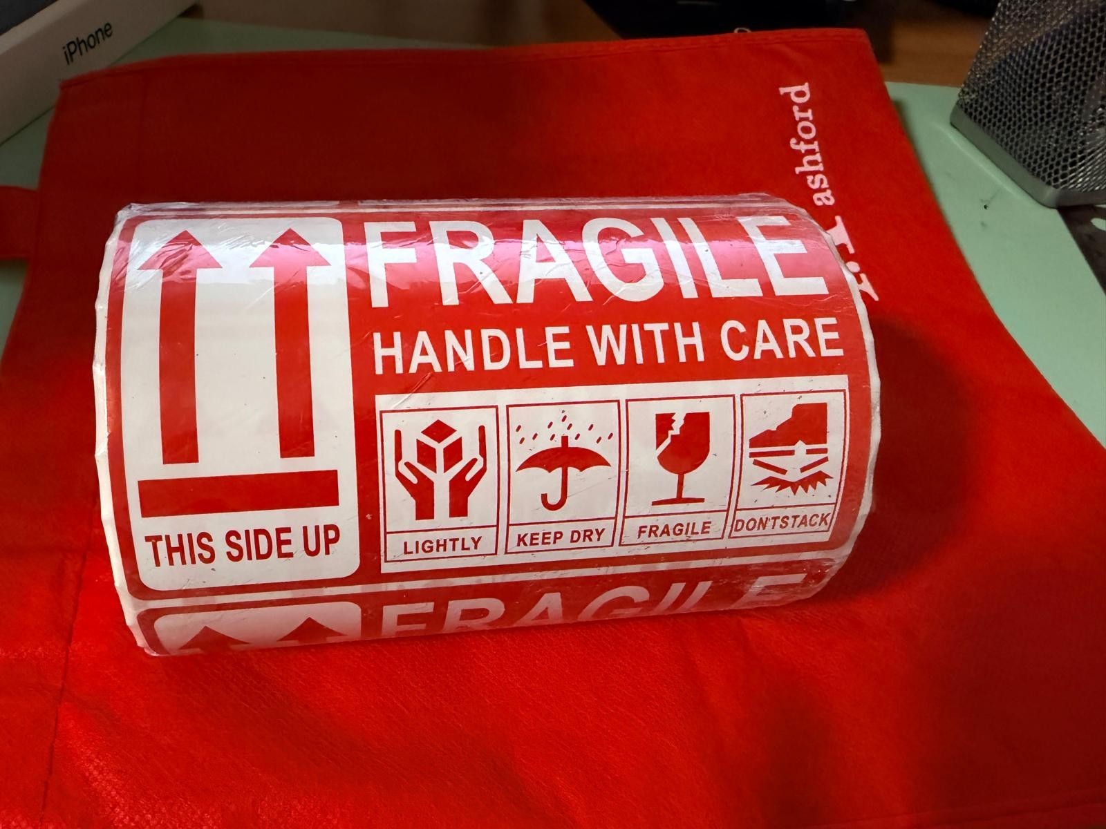Large 3X5 Fragile Handle with Care stickers 500 Custom made Fedex UPS USPS glass Large 3X5 Fragile Handle with Care stickers 500 Custom made Fedex UPS USPS glass