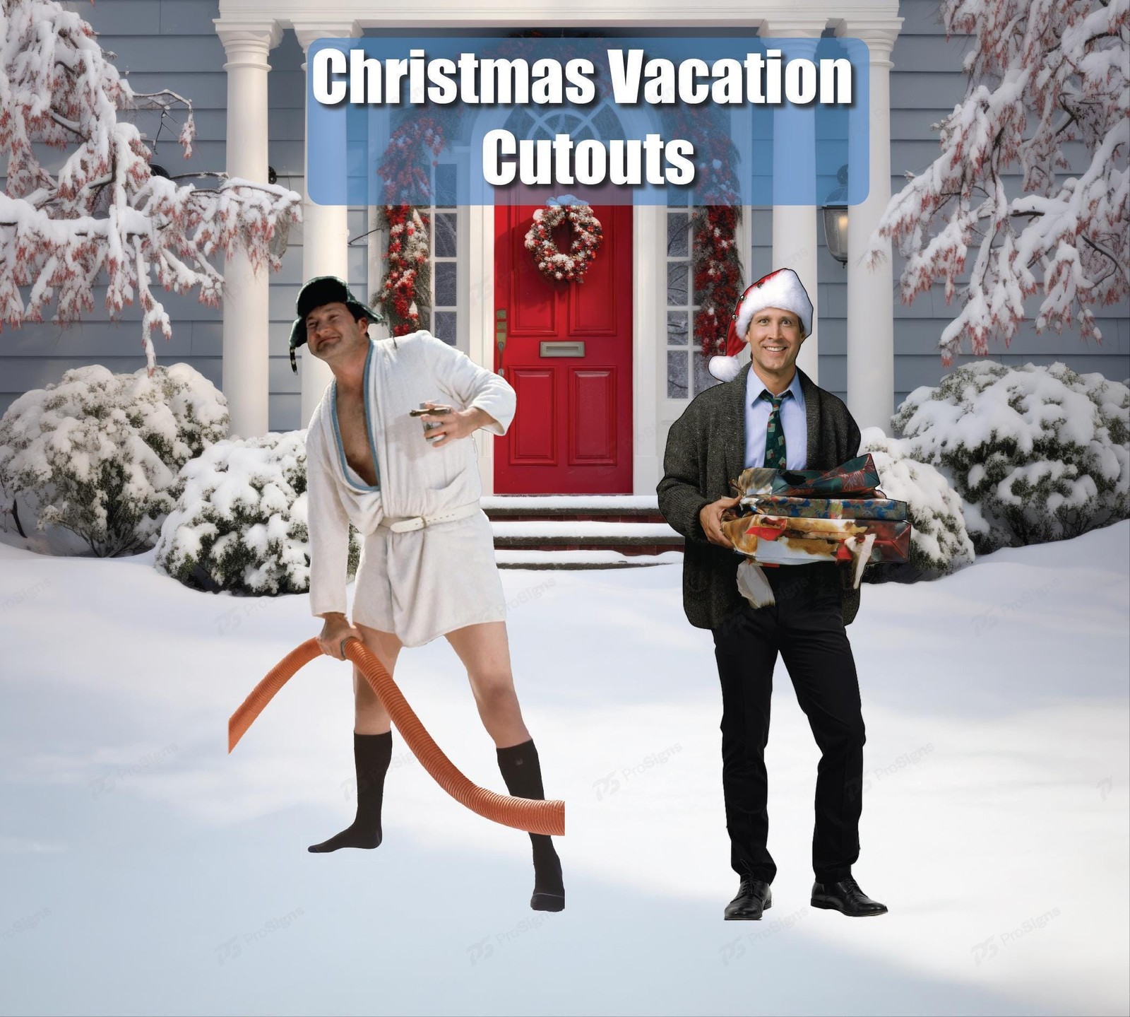 Christmas vacation life-size cutouts, cousin eddie & clark griswold