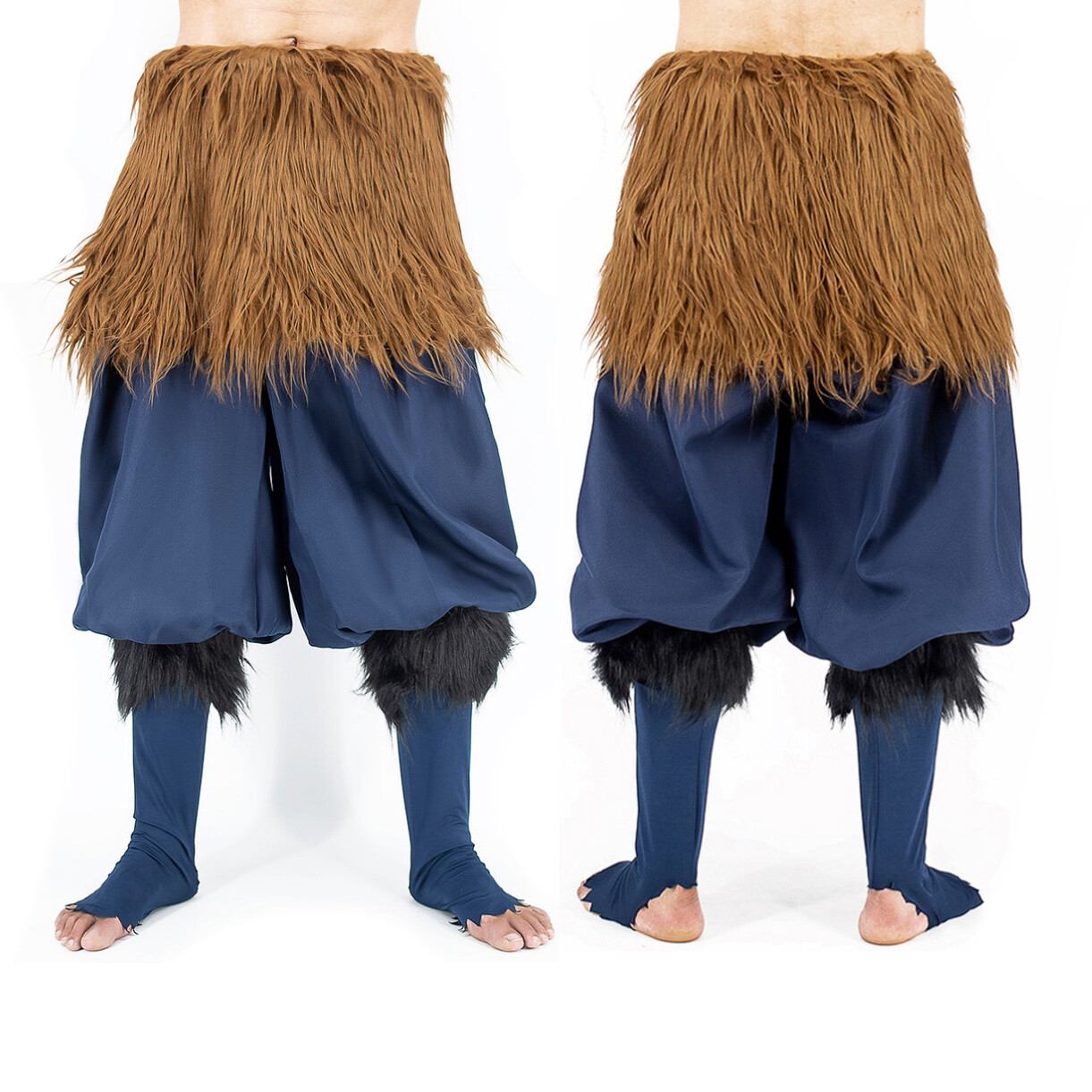 Demon Slayer Hashibira Inosuke Halloween Cosplay Costume Pants Apron Mask Set US