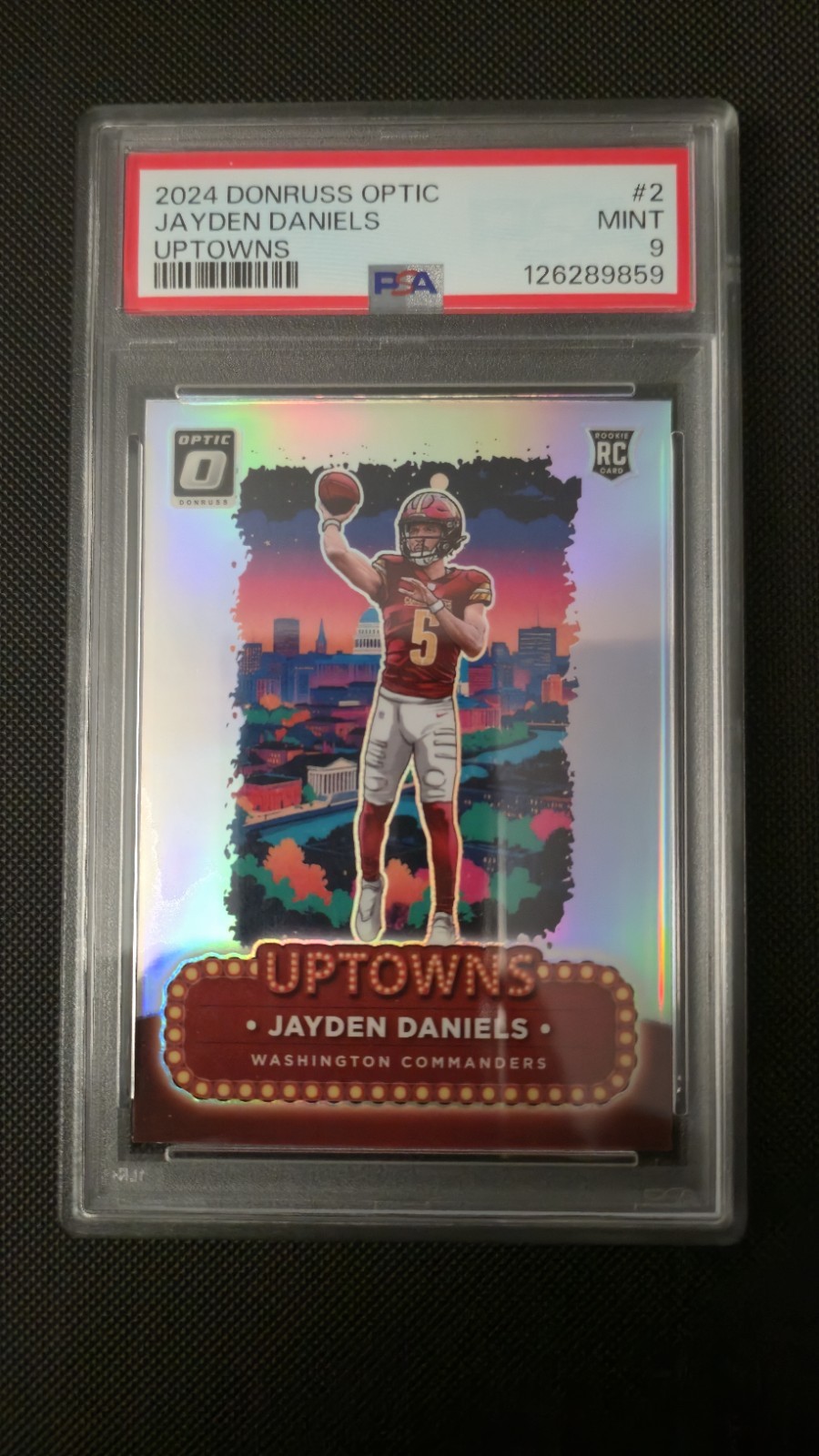 2024 Donruss Optic Jayden Daniels Uptown PSA 9 Washington Commanders 2024 Donruss Optic Jayden Daniels Uptown PSA 9 Washington Commanders