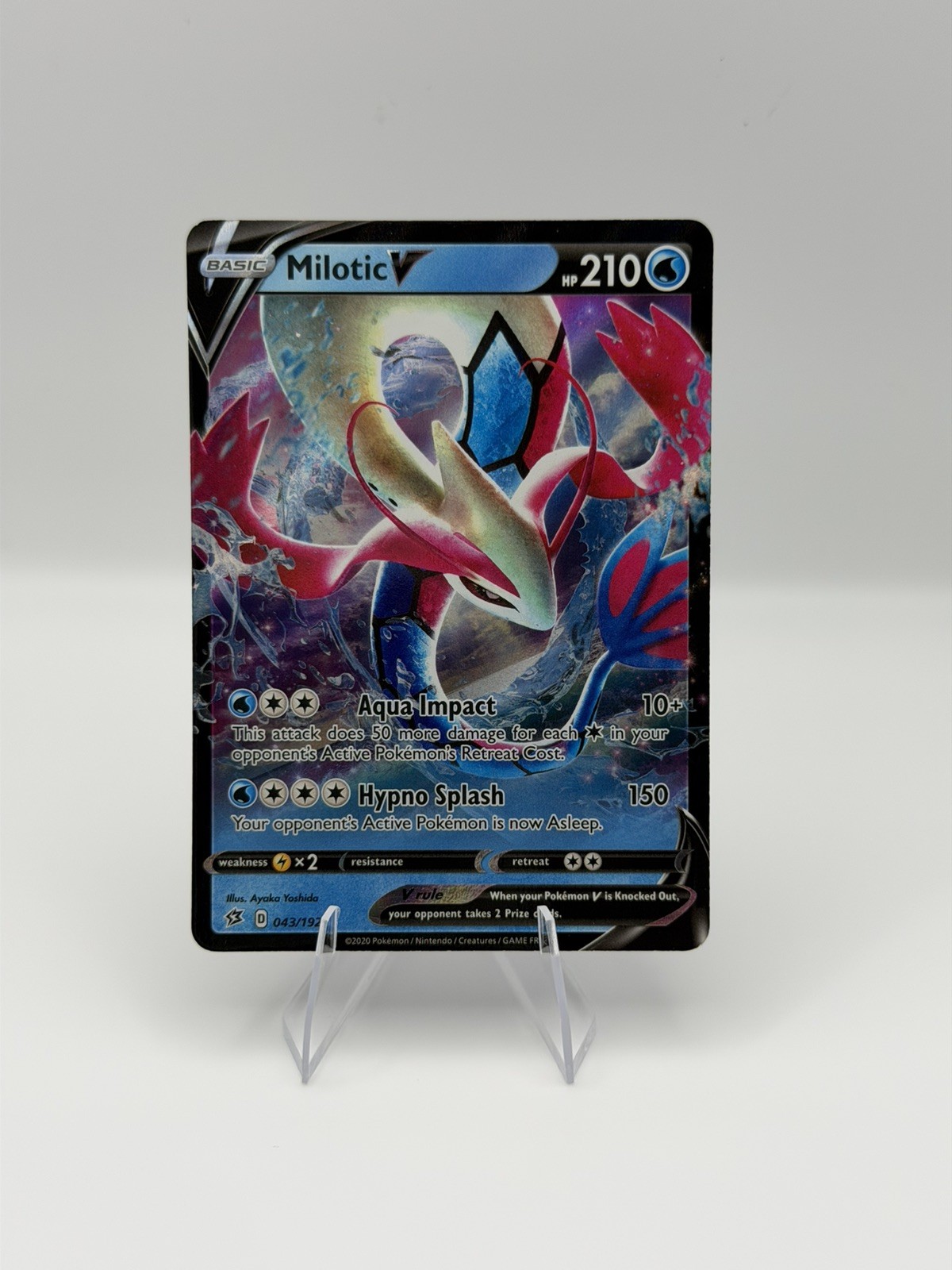 Milotic V 043/192 Holo V Rare Rebel Clash Pokemon Near Mint Milotic V 043/192 Holo V Rare Rebel Clash Pokemon Near Mint