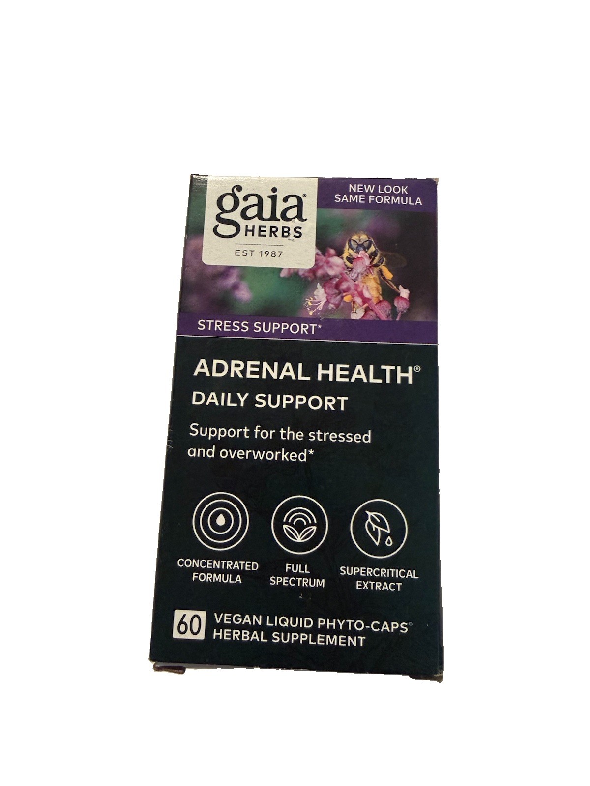 Gaia Herbs Adrenal Health Daily Support 60 Vegan Capsules 10/27