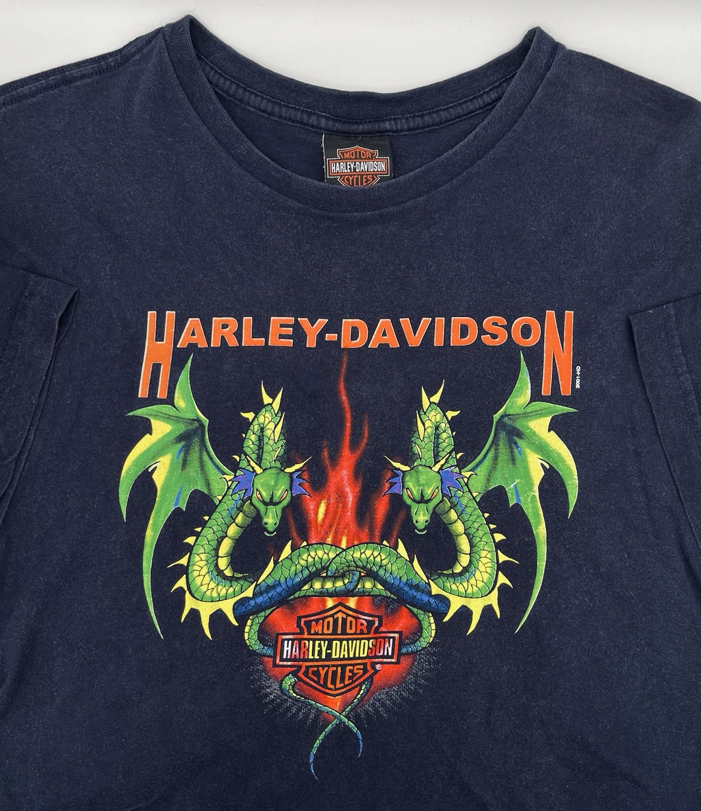 VTG RARE Harley Davidson Dragon Shirt Rio De Janeiro Brazil Double Sided M
