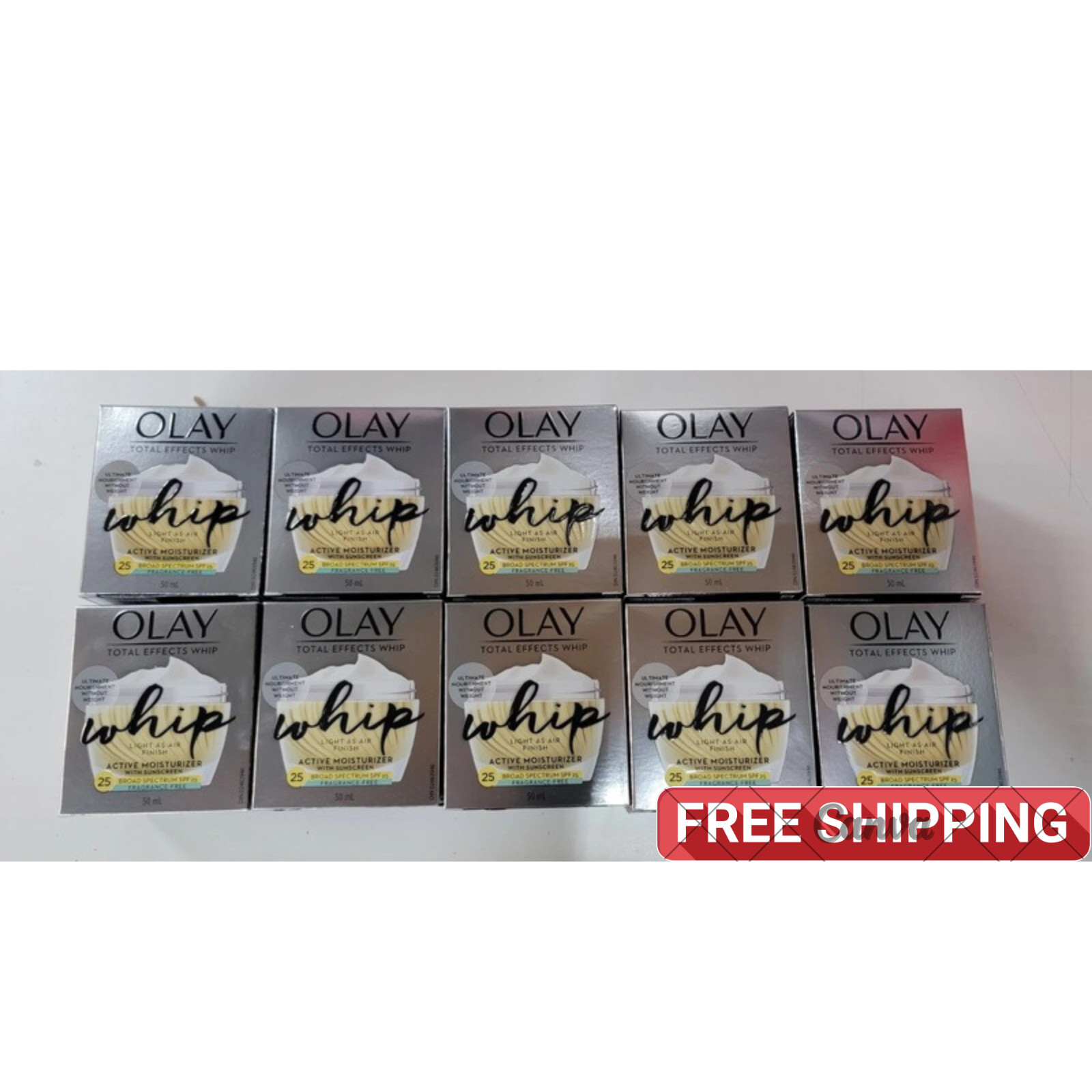 10 x Olay Whip active Moisturizer Sunscreen SPF 25 (EXP Dec 2024), 