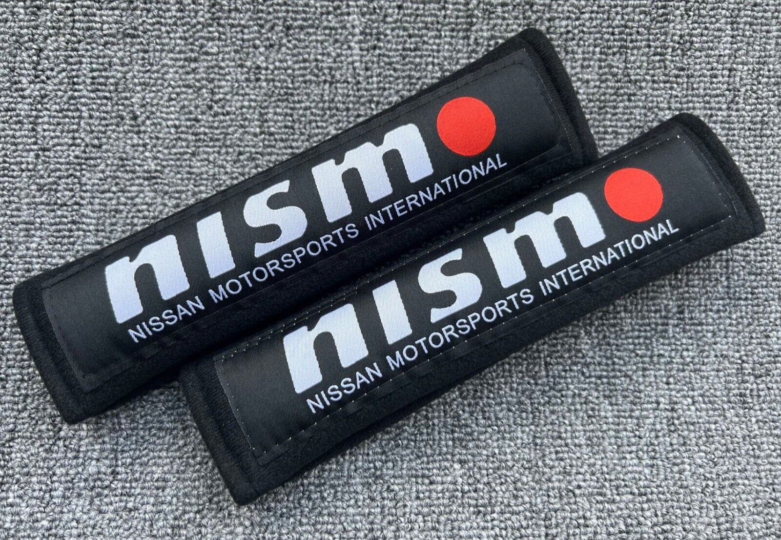 JDM NISMO BLACK RACING EMBROIDERY COMFORT SHOULDER SEAT BELT PAD