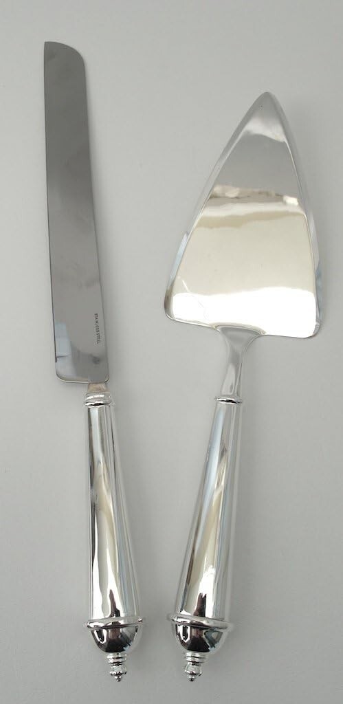 Vintage Towle Silver Plated Cake Knife & Server Set w/ Velvet Storage Box Vintage Towle Silver Plated Cake Knife & Server Set w/ Velvet Storage Box