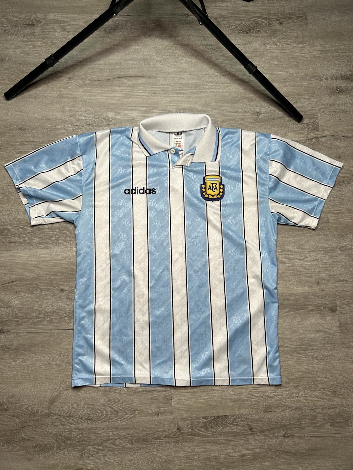 Vintage 1994/1995 Argentina Banned FIFA World Cup Jersey Kit Made In UK L RARE