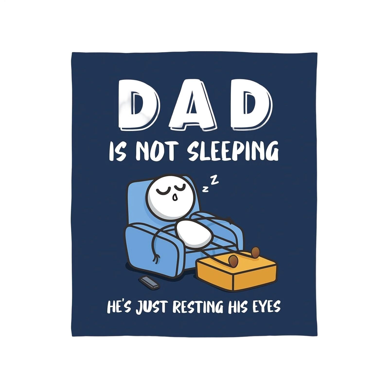 Funny Fathers Day Birthday Gift for Dad Husband,Dad Is Not Sleeping Blanket