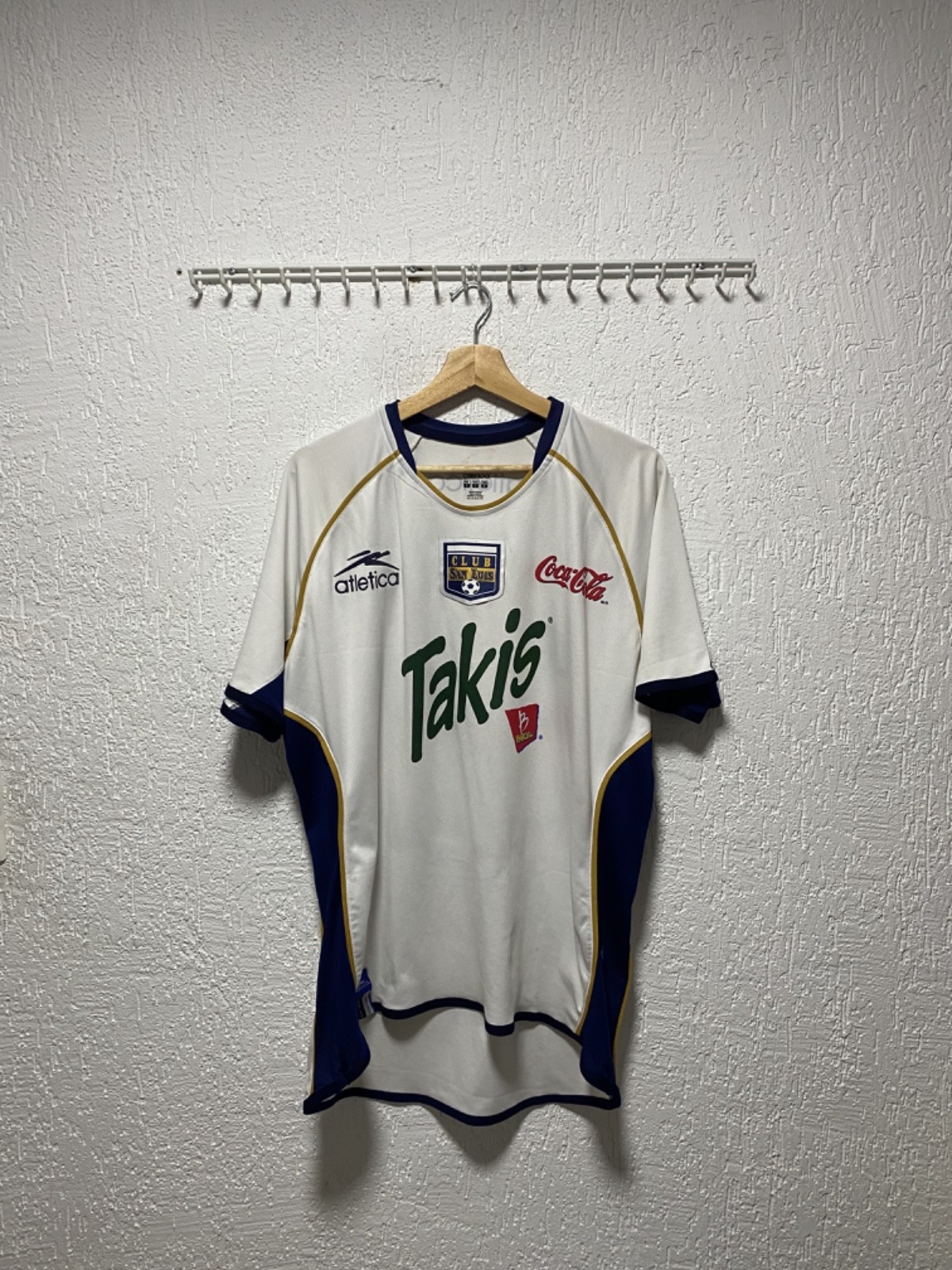 Club San Luis 2006 2007 Atletica Away Soccer Jersey Men's Sz L MatchWorn Tressor