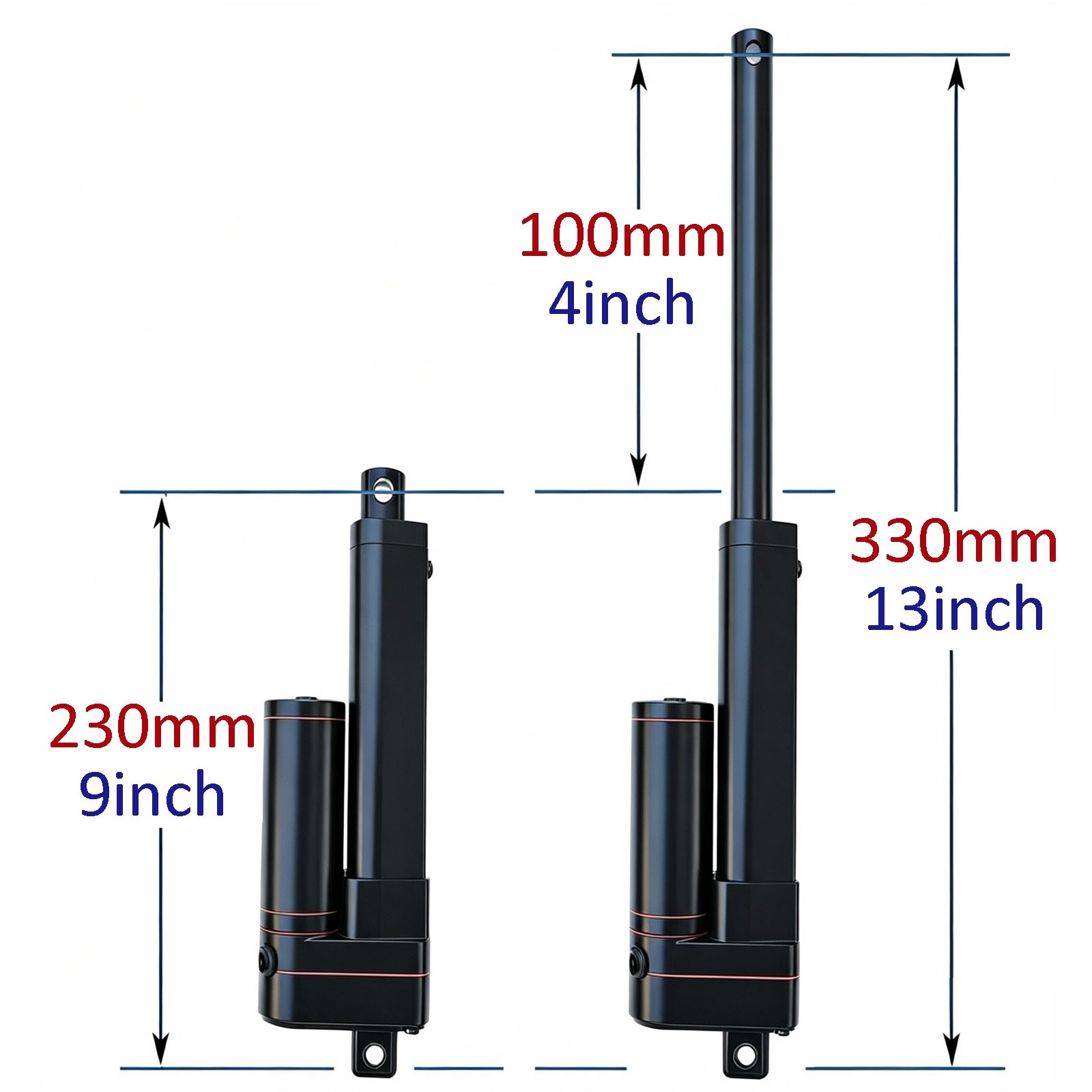 DC 12V Electric Linear Actuator Cylinder Lift 3000N 675lbs Stroke 2
