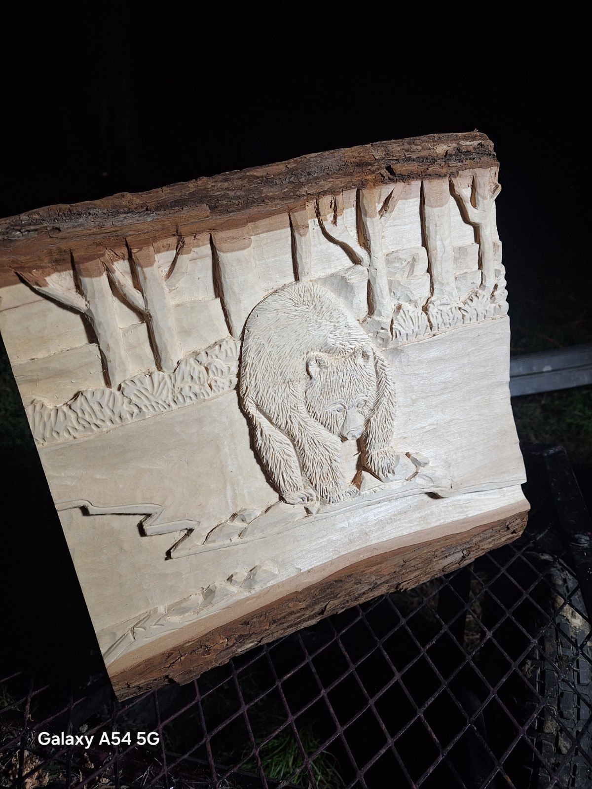 Hand Carved 3D Black Bear Art Sculpture 