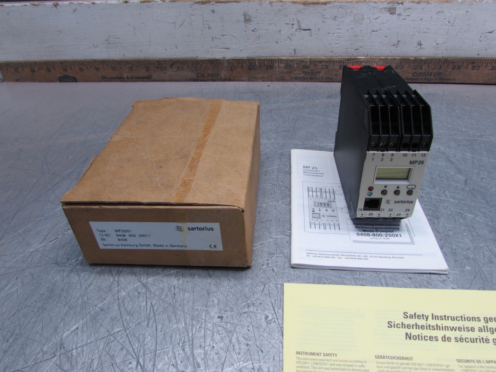 NEW Sartorius MP 25/01 , Transducer, 24 vdc, 7.0vA, NEW IN BOX1 MAKE OFFER