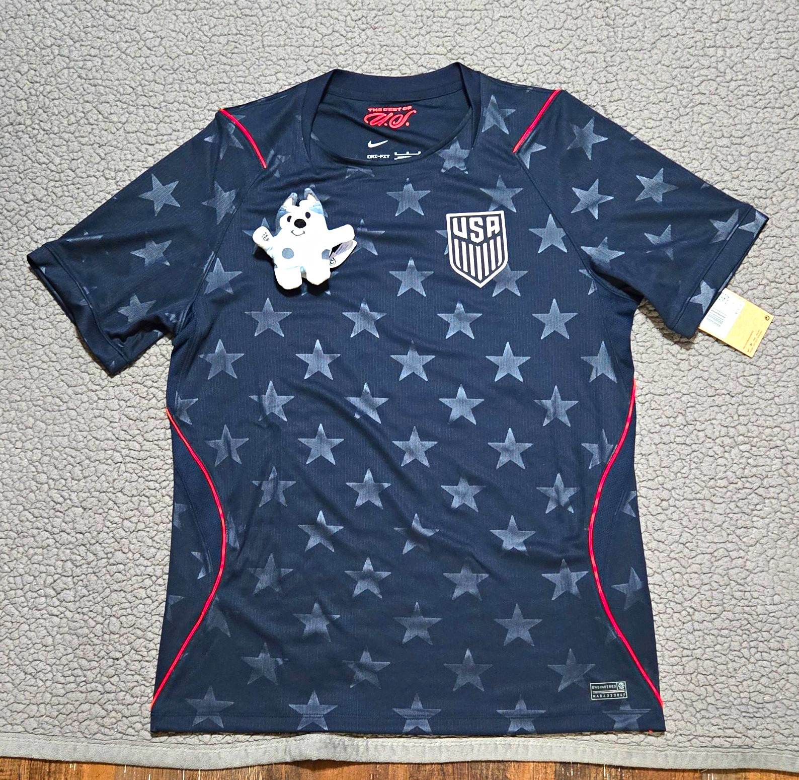 Nike USA Soccer Dri-FIT Star Jersey T-Shirt Men’s M Black/Gray Crew Neck