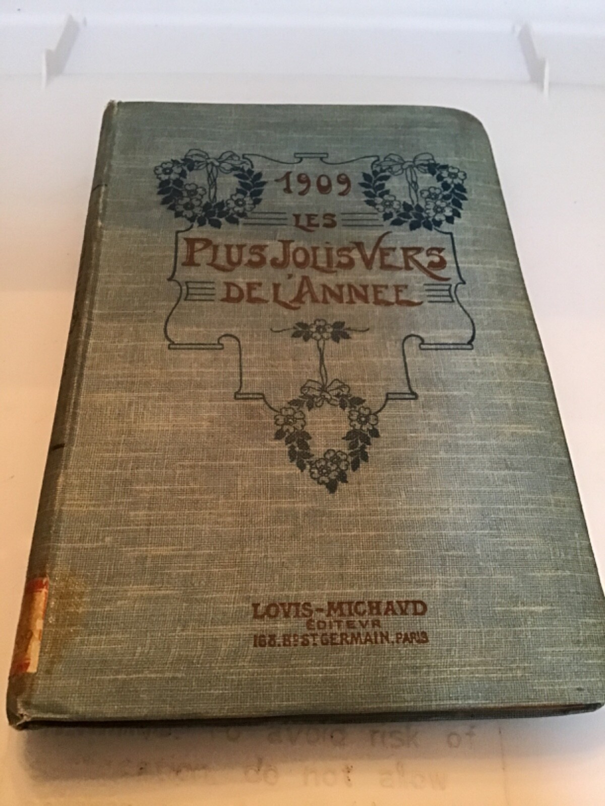 Antique 1909 Les Plus Jolis Vers De L'Annee Best / Greatest Poems of The Year Antique 1909 Les Plus Jolis Vers De L'Annee Best / Greatest Poems of The Year