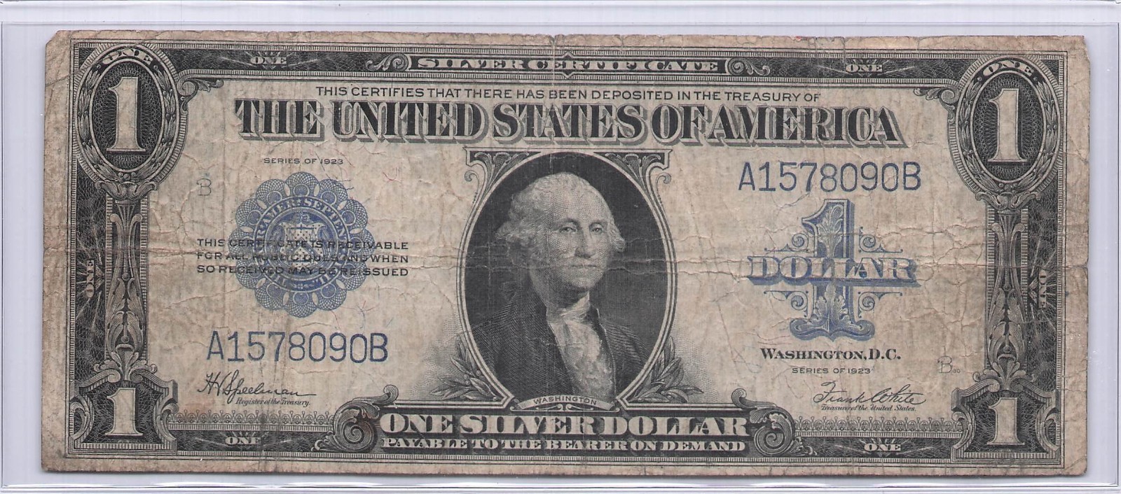 1923 United States One $1 Dollar Horse Blanket Large Silver Certificate