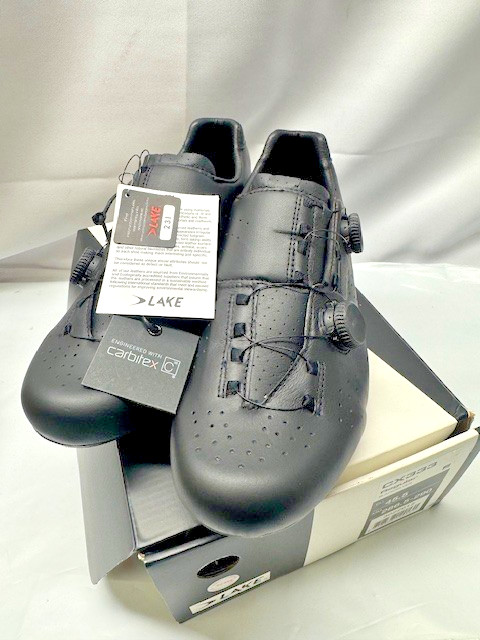 Lake CX333 Reg Carbon Fiber Shoe - silver/black-Size 45.5 *New