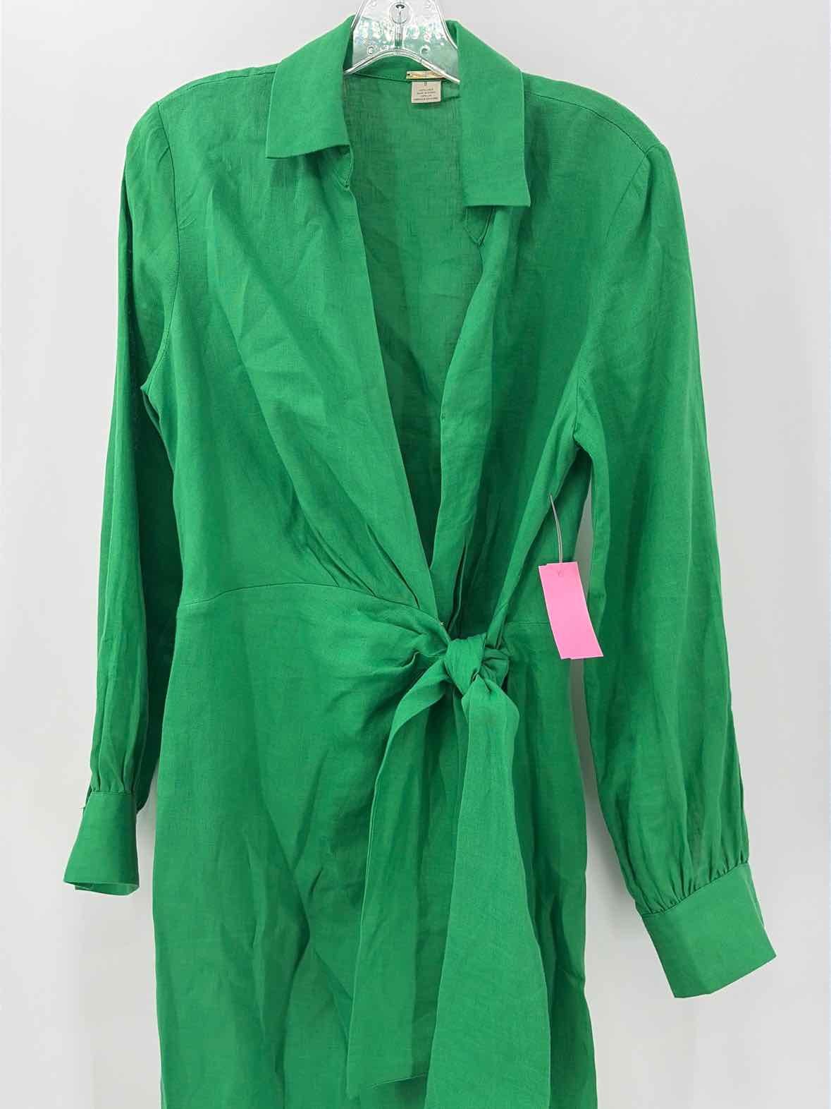 Pre-Owned Magaschoni Green Size 8 Maxi Long Sleeve Dress Pre-Owned Magaschoni Green Size 8 Maxi Long Sleeve Dress