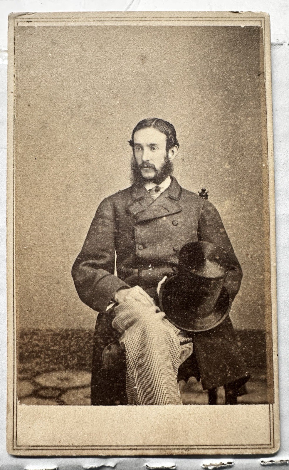Mathew Brady CDV Well Dressed Man with Top Hat 1860s Photo