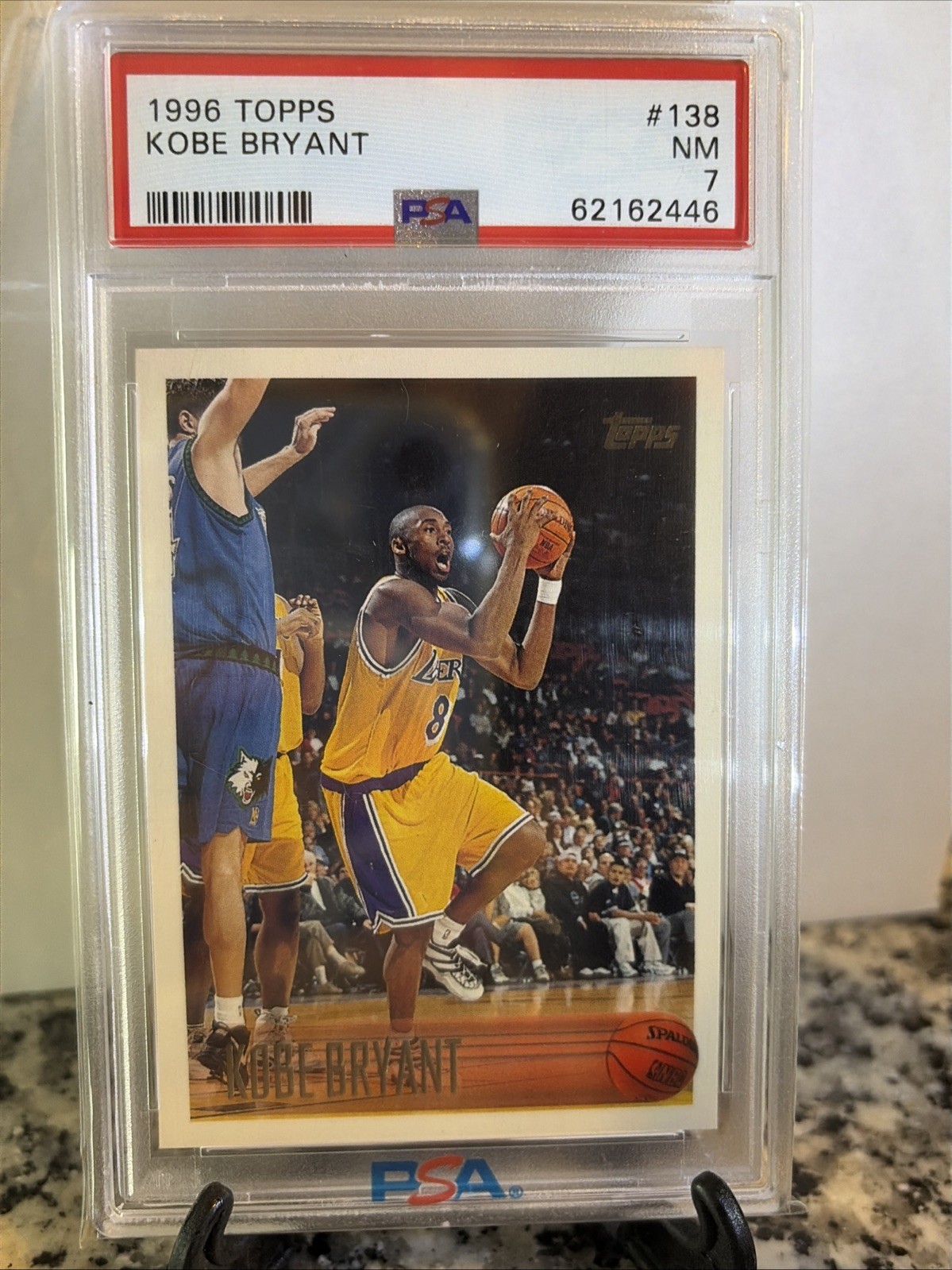 KOBE BRYANT 1996-97 TOPPS #138 PSA 7 Lakers ROOKIE CARD RC NBA HOF KOBE BRYANT 1996-97 TOPPS #138 PSA 7 Lakers ROOKIE CARD RC NBA HOF