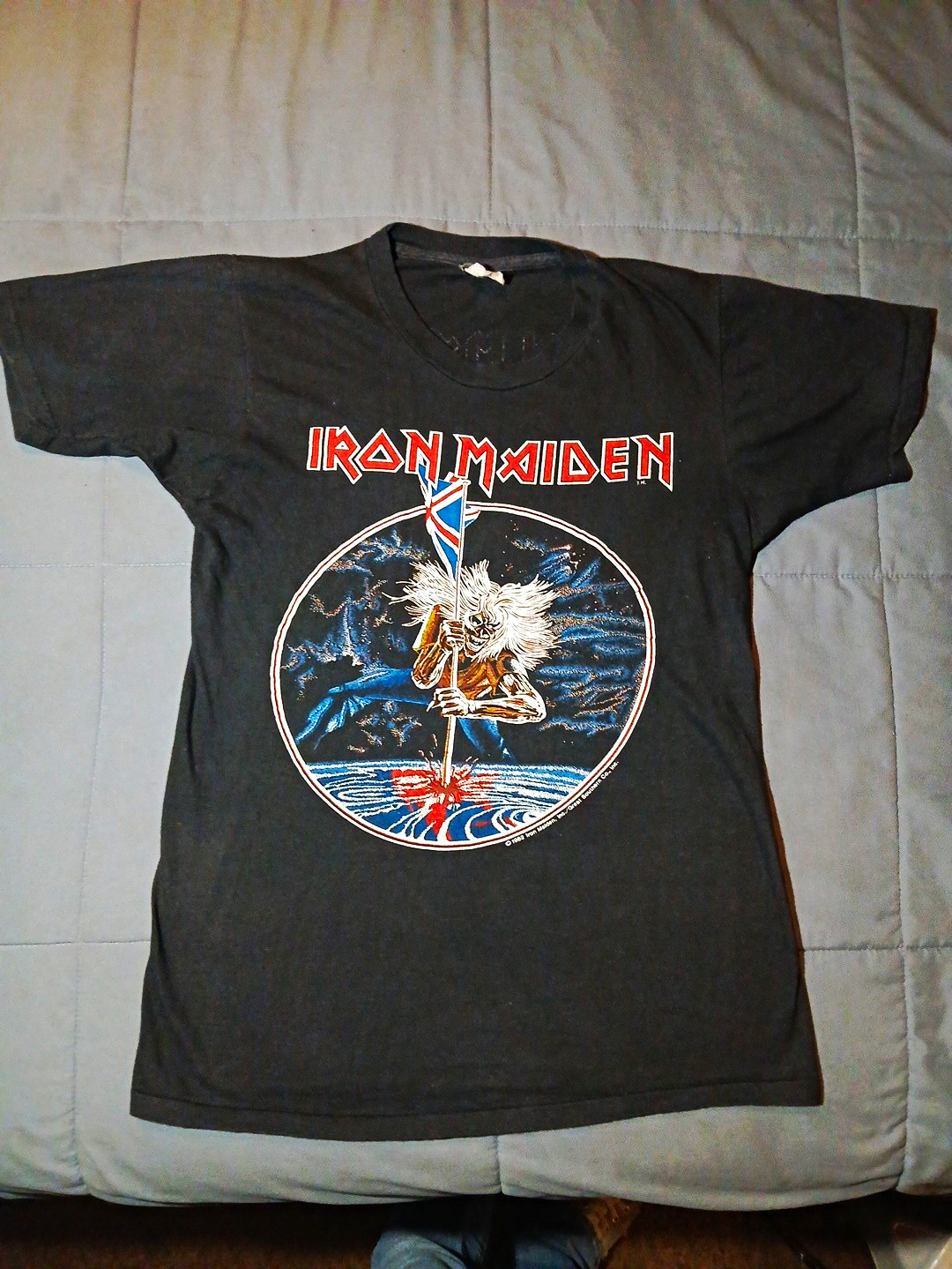 Vintage 1982-83 Iron Maiden World Tour T Shirt  Authentic Single Stitching