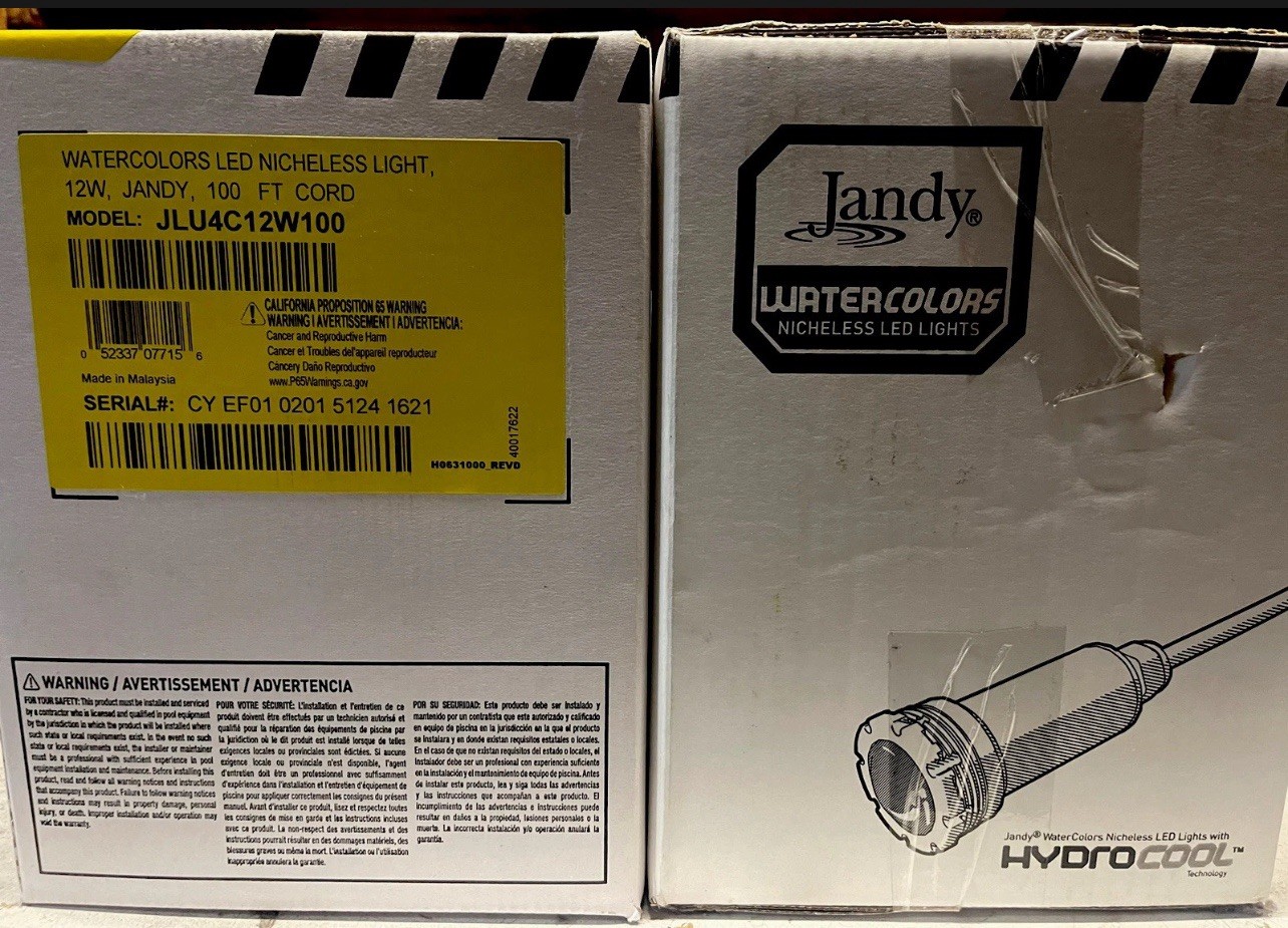 Set Of 2 JLU4C12W100 Jandy Watercolors Nicheless LED Pool Lights