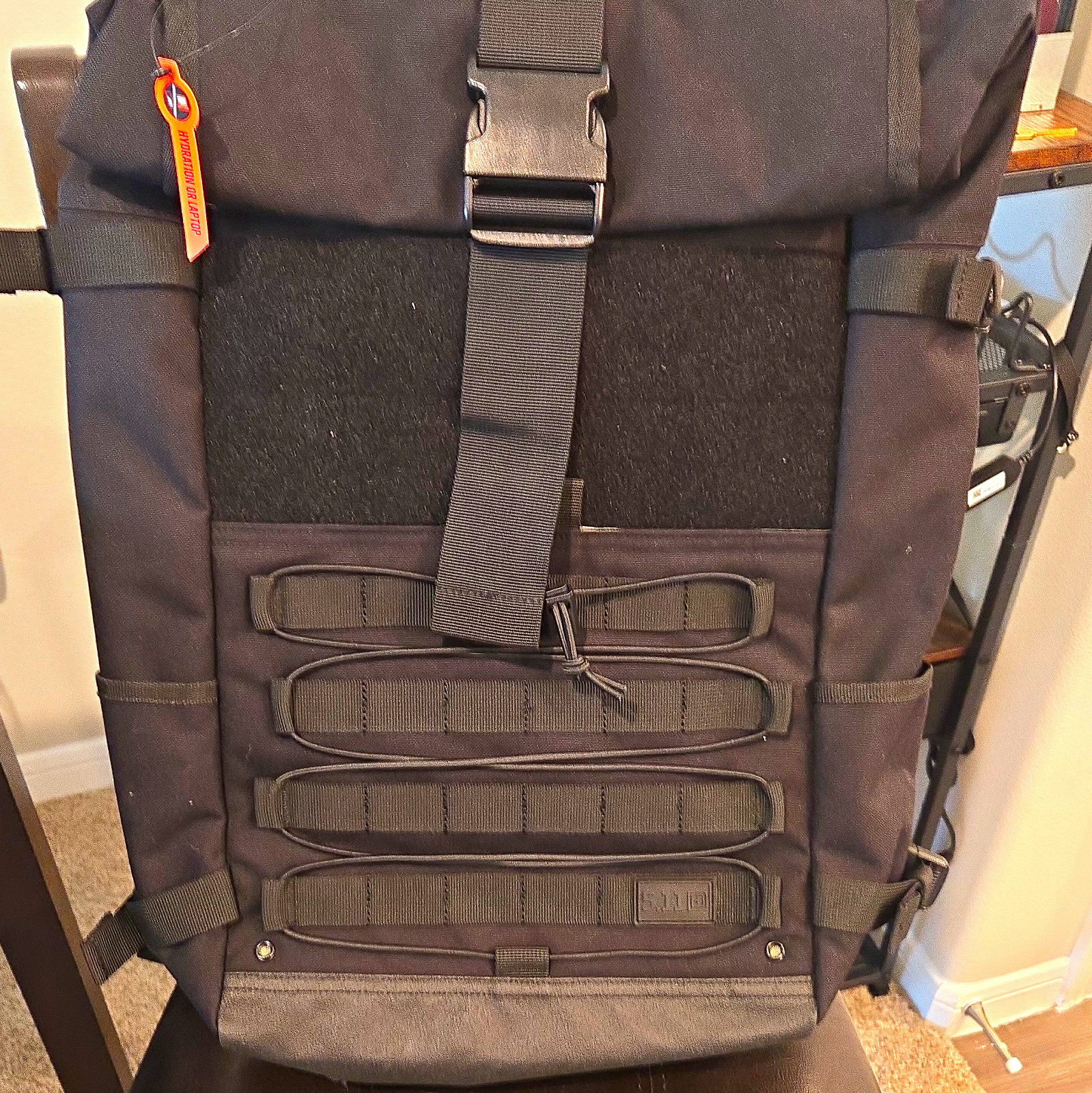 5.11 AMP24 25L Tactical Backpack Black MOLLE Hook & Loop Panel Fits 15\