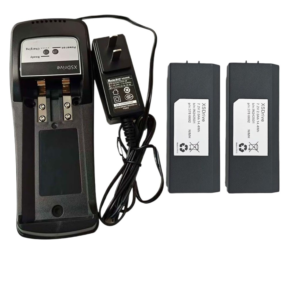 100-240V XSDrive Battery Charger with 2x H3786692 AX-HI6692 HIA7220 7.2V Battery