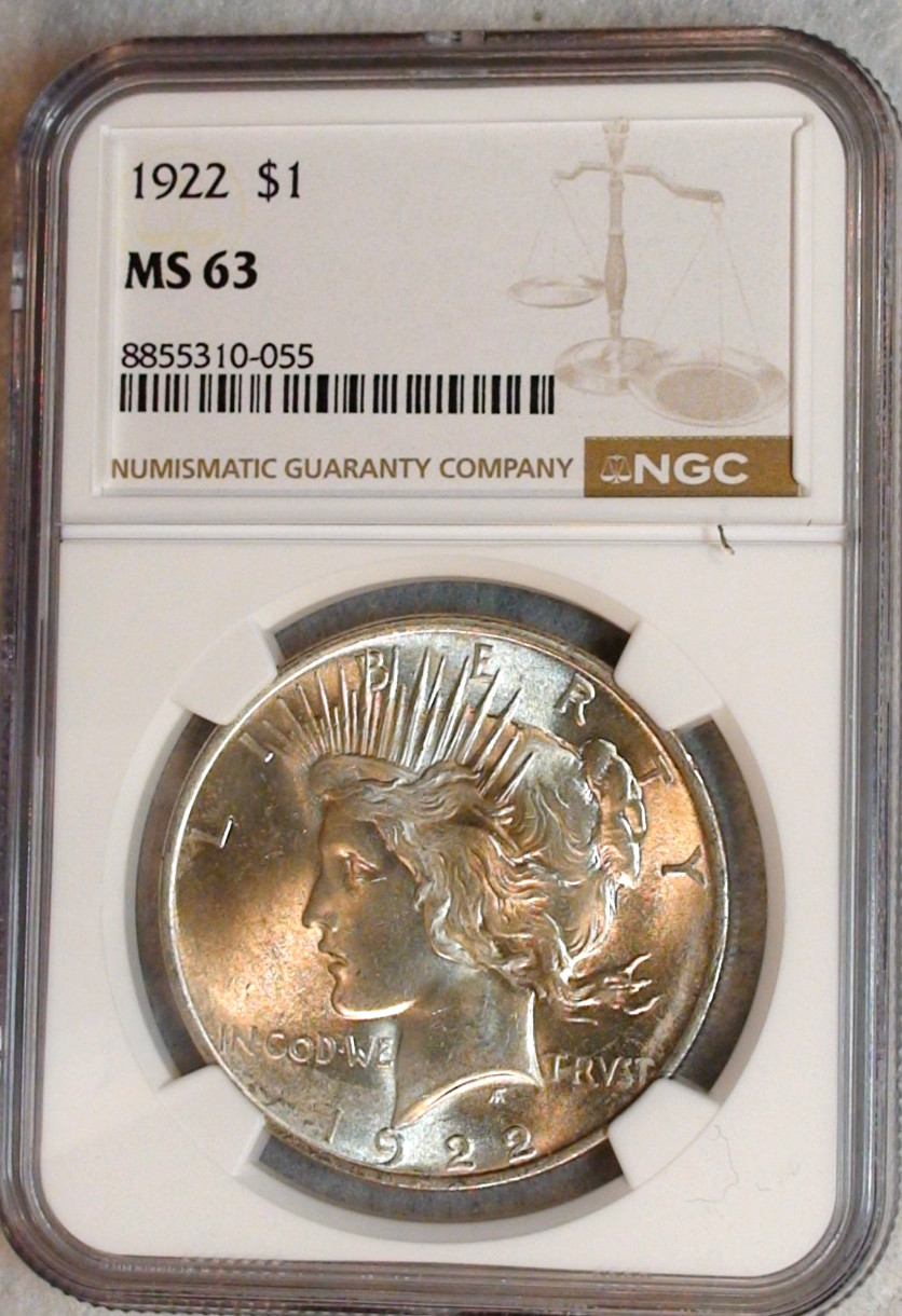 1922 P Peace Dollar NGC MS63 UNCIRCULATED $1 Coin BUY IT NOW