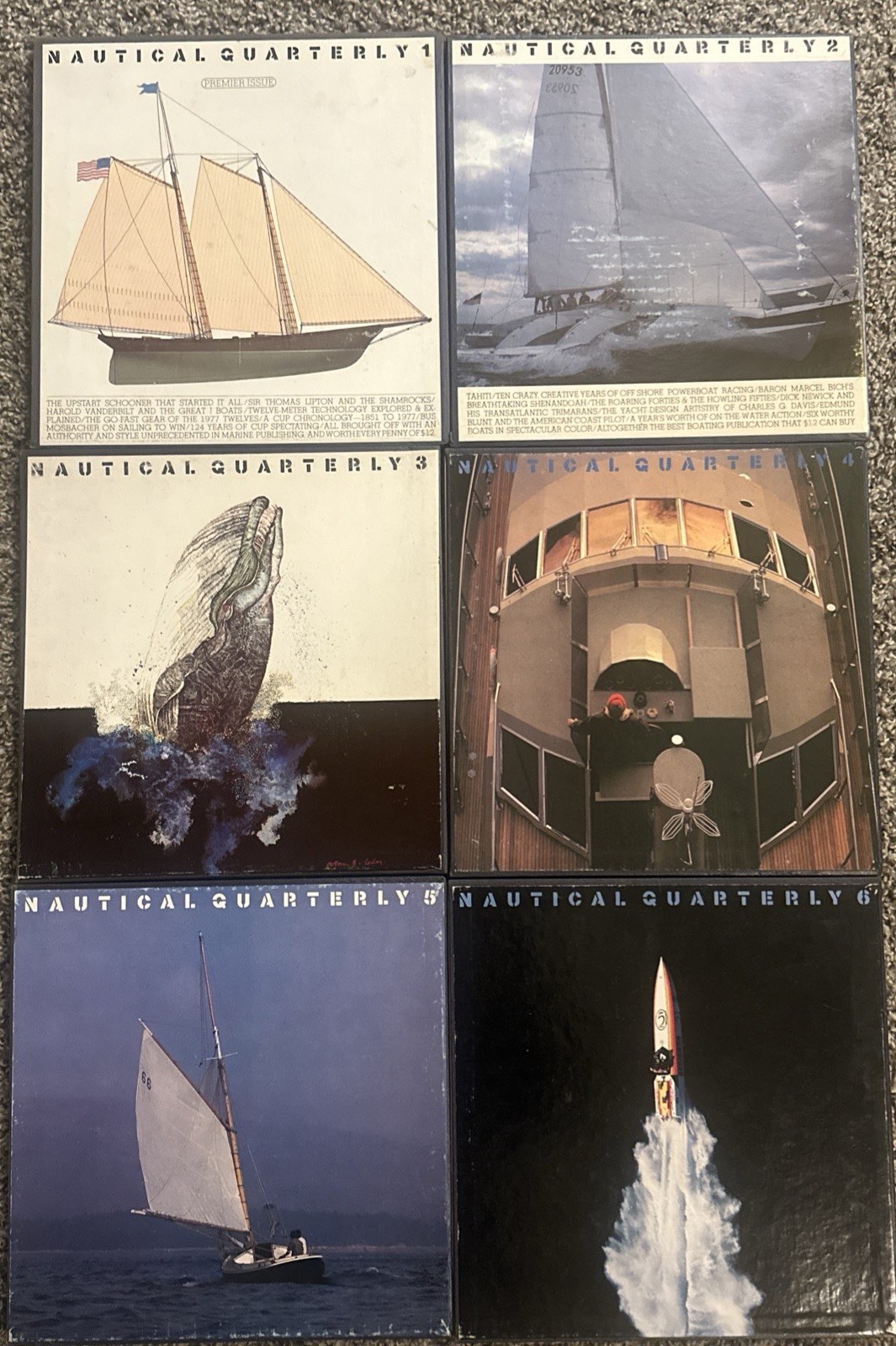 Vintage 1970s Nautical Quarterly Volumes 1-6 Book Lot Collection With Slipcovers Vintage 1970s Nautical Quarterly Volumes 1-6 Book Lot Collection With Slipcovers