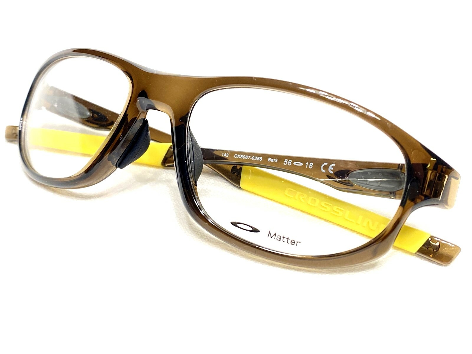 NEW Oakley Crosslink Strike OX8067-0356 Men's Brown Bark Eyeglasses Frames 56/18