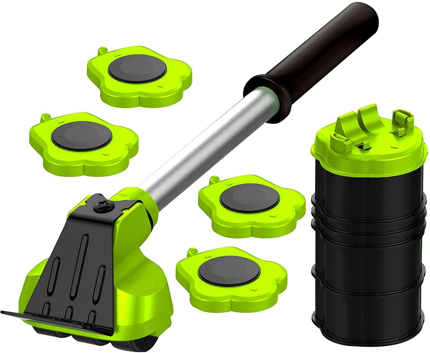 Furniture Lifter with 4 sliders Easy and Safe Moving Green 18 pc kit seen on TV
