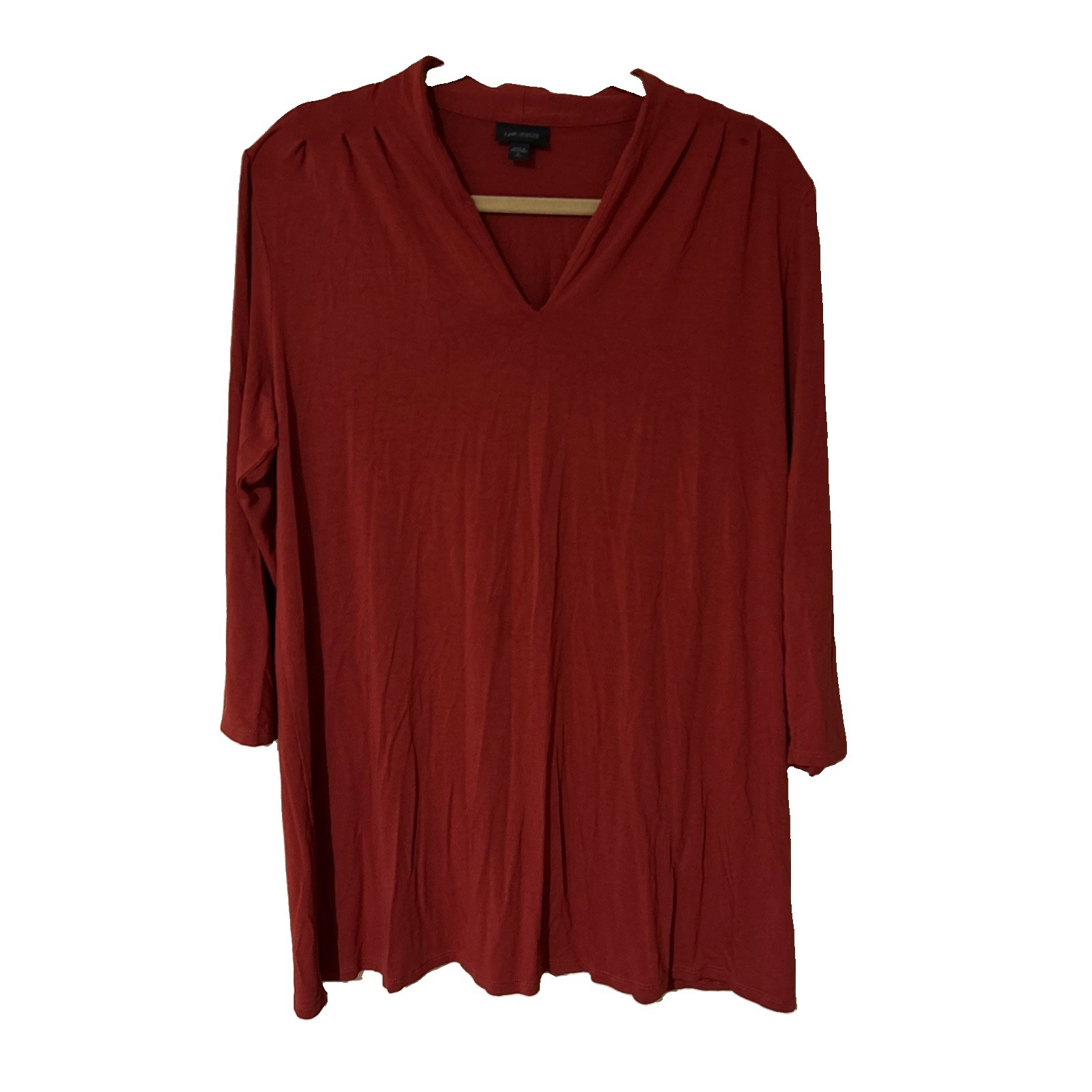 J. Jill Women\'s Tunic V-Neck Shirt Pottery LT/Large Tall