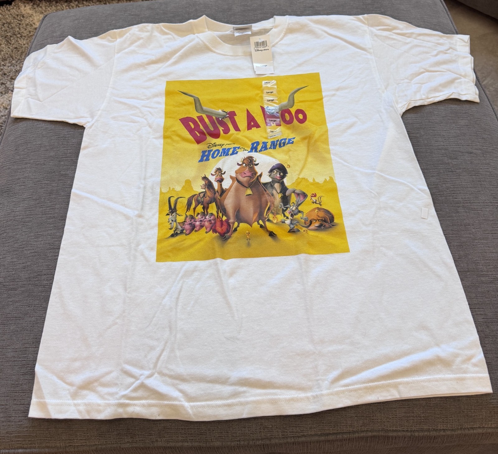 Vintage Disney Store Home on the Range Mens L T-Shirt Bust a Moo 2004 NEW Vintage Disney Store Home on the Range Mens L T-Shirt Bust a Moo 2004 NEW