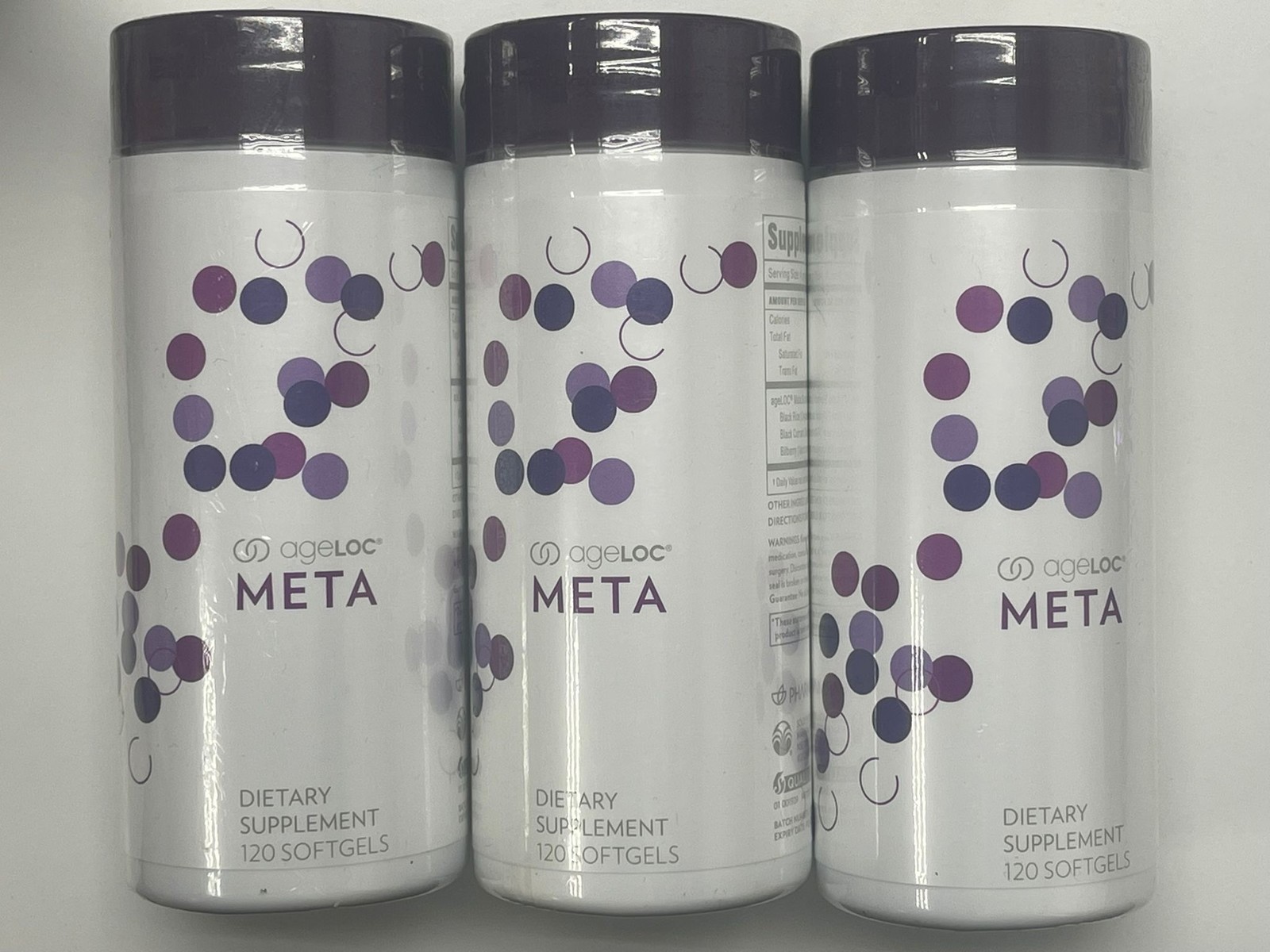 3packs Nuskin Nu Skin Ageloc Meta Dietary USA Made 120 caps Exp 2028