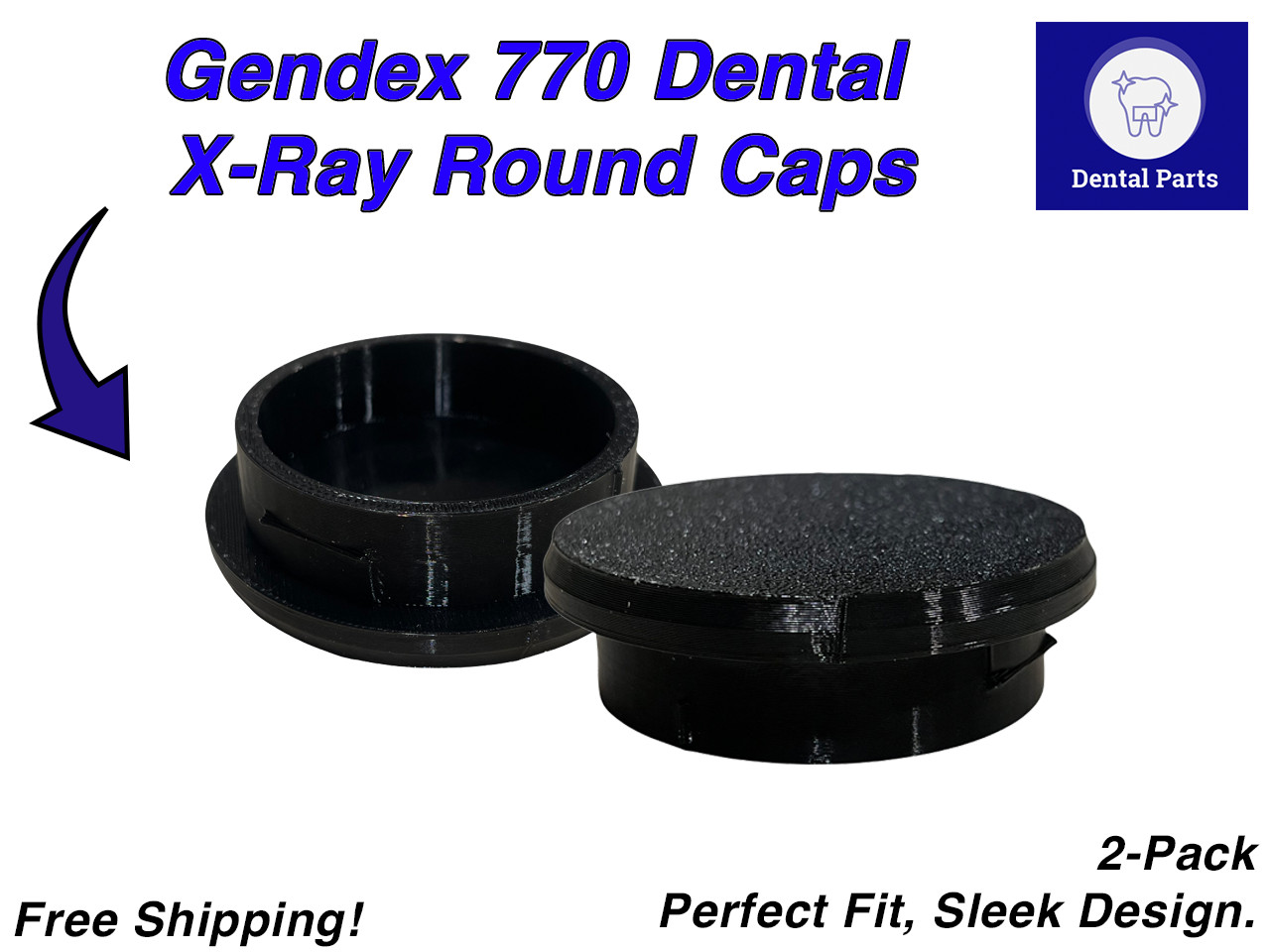 Gendex 770 Dental X-Ray Tube Head Yoke End Cap Wire Cover (2-Pack) 3D Printed Gendex 770 Dental X-Ray Tube Head Yoke End Cap Wire Cover (2-Pack) 3D Printed