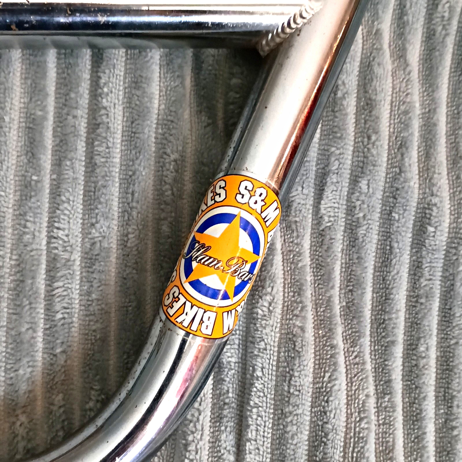original S&M slam bars 8 in rise Chrome plated